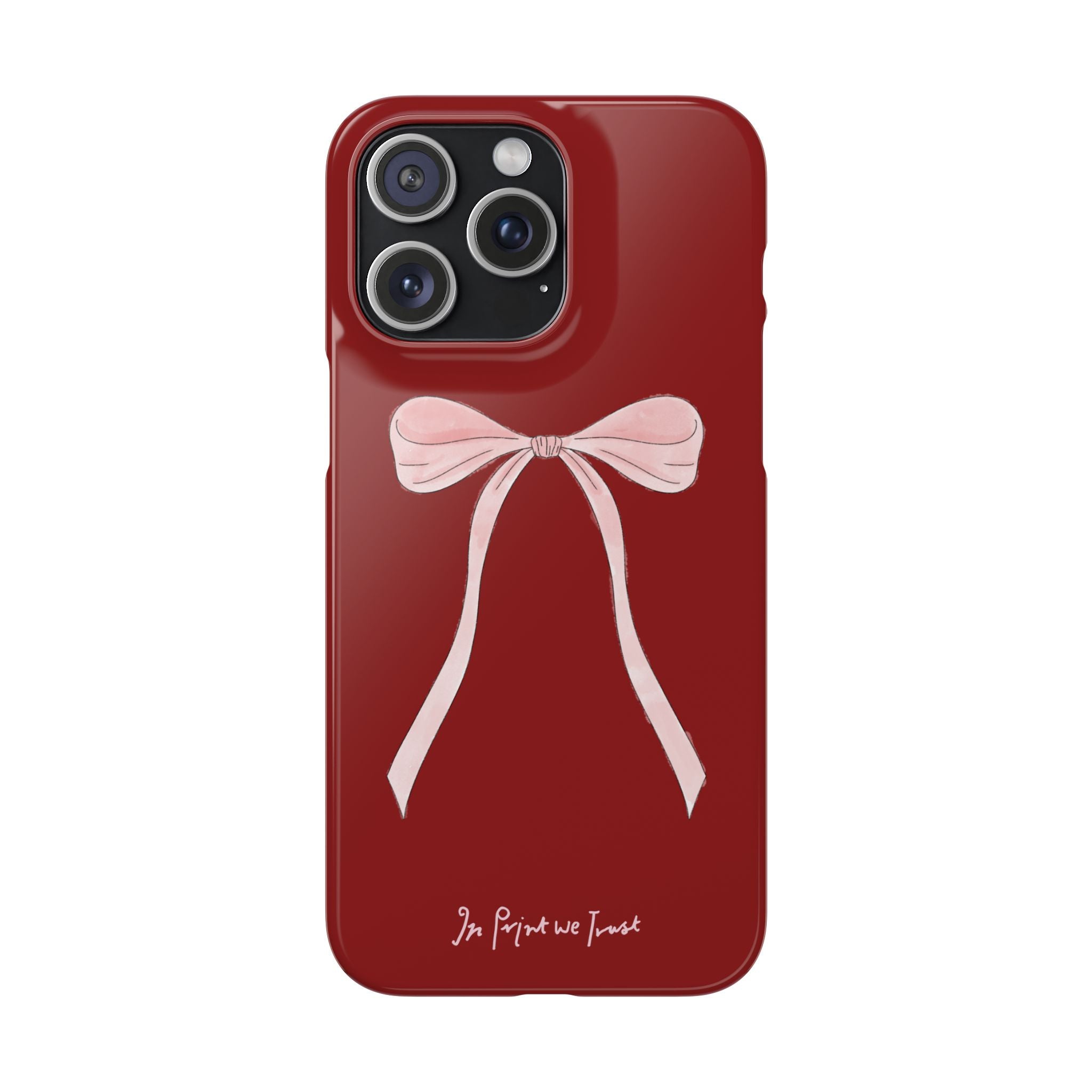 red ribbon iPhone case - In Print We Trust