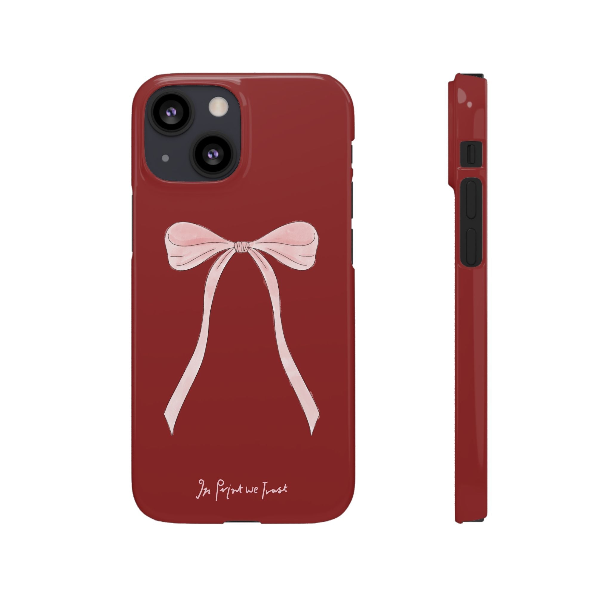 red ribbon iPhone case - In Print We Trust