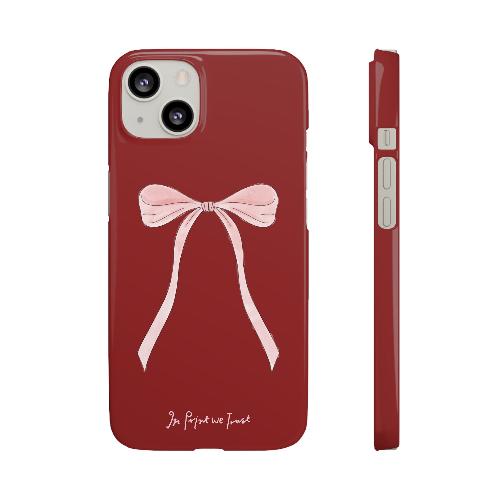 red ribbon iPhone case - In Print We Trust