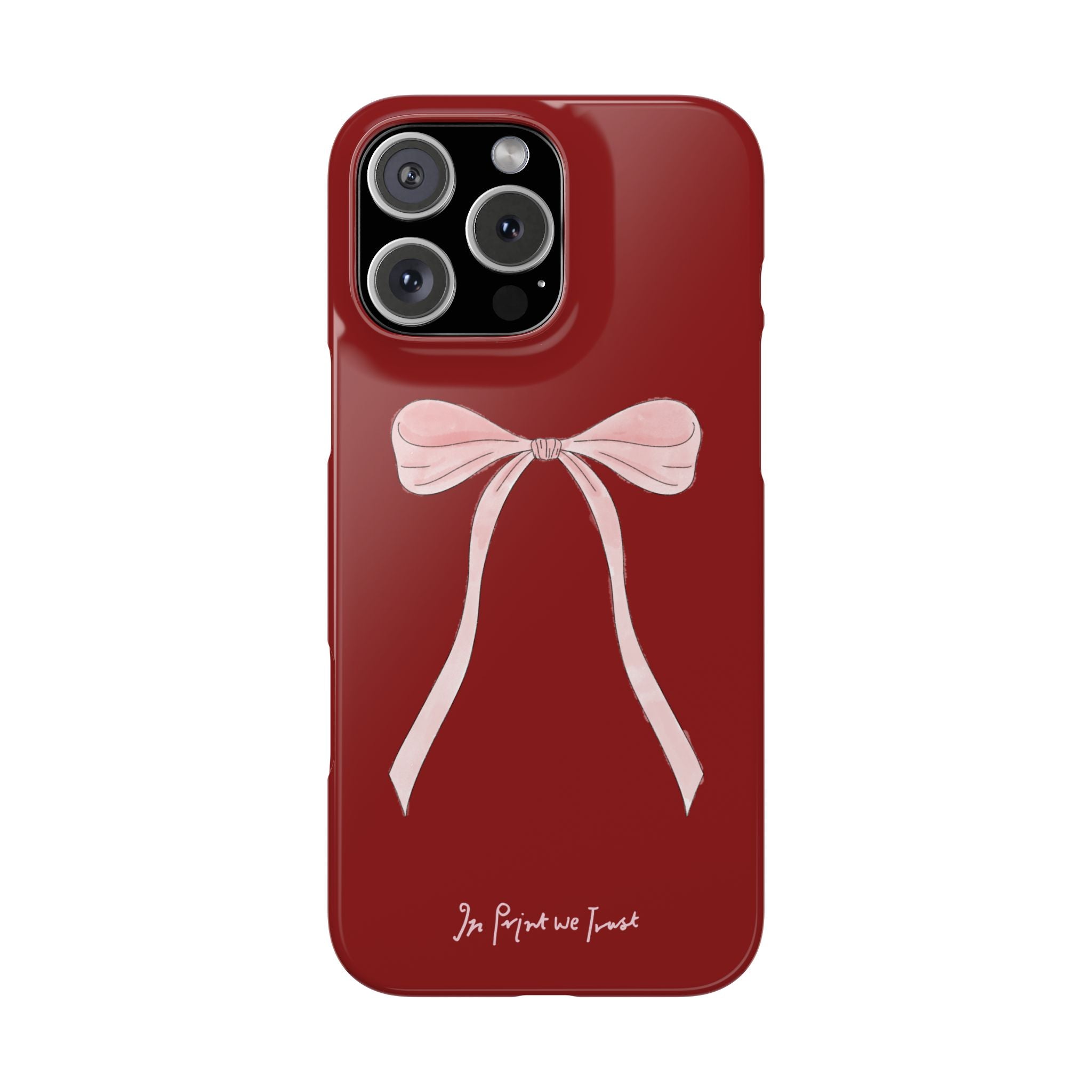 red ribbon iPhone case - In Print We Trust