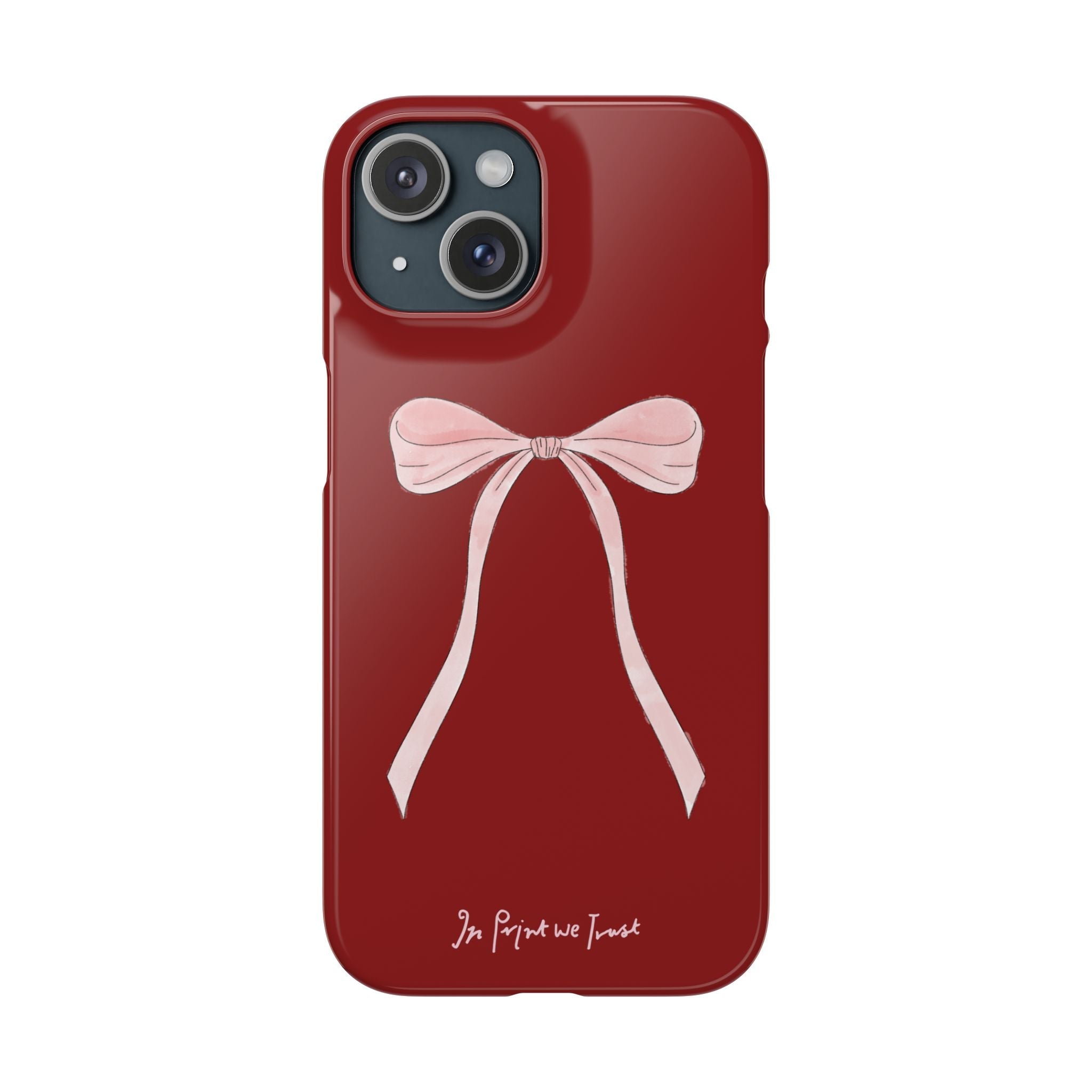 red ribbon iPhone case - In Print We Trust