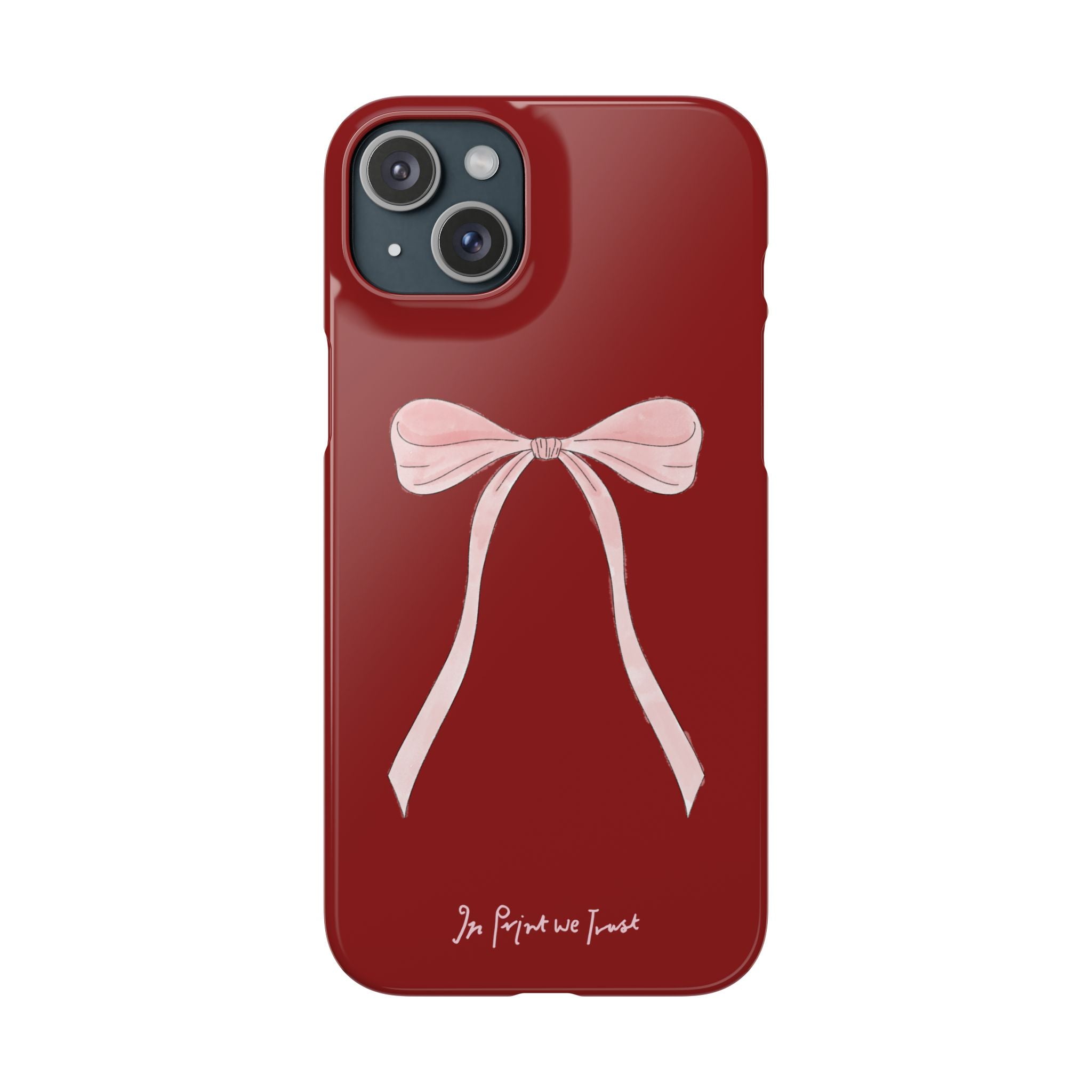 red ribbon iPhone case - In Print We Trust