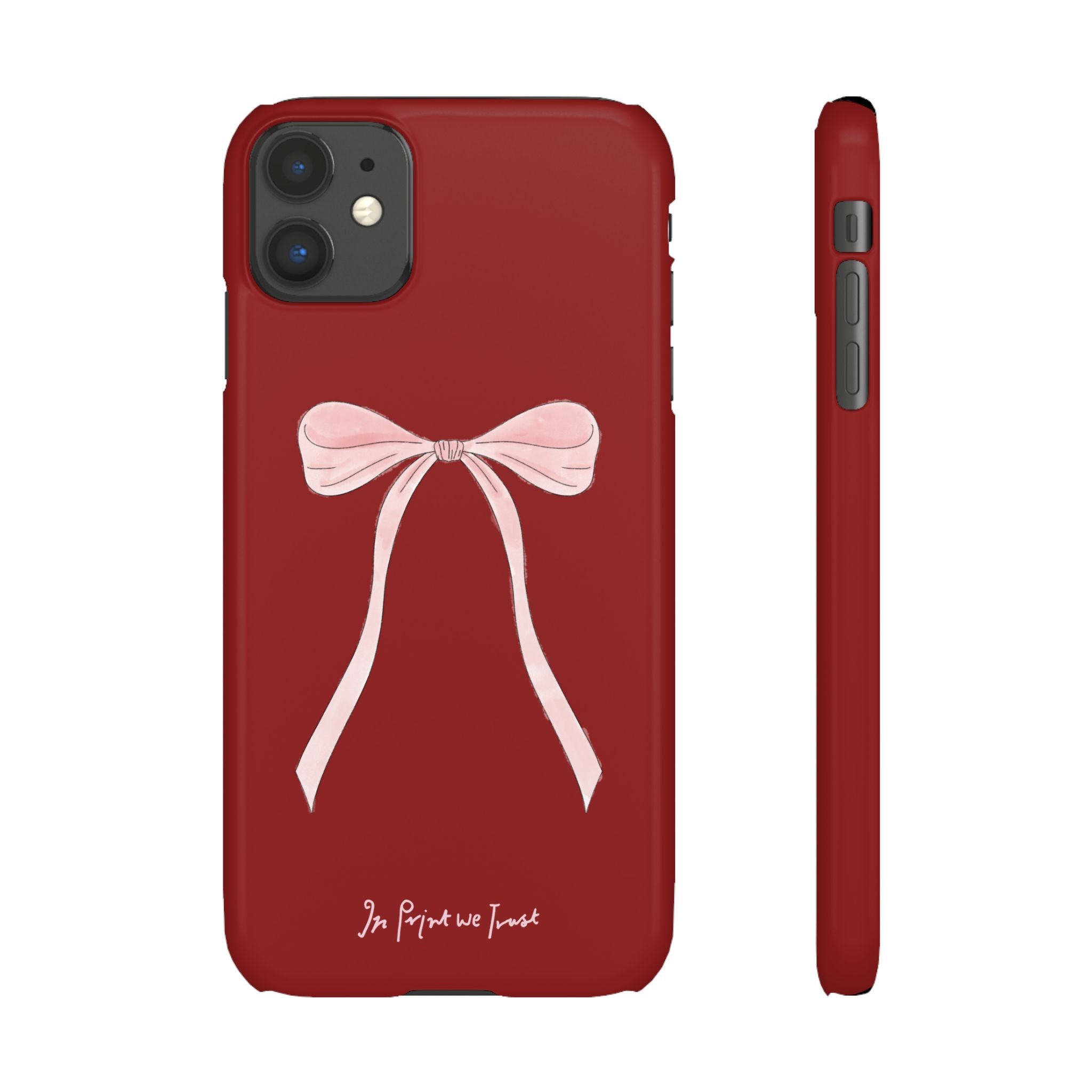 red ribbon iPhone case - In Print We Trust