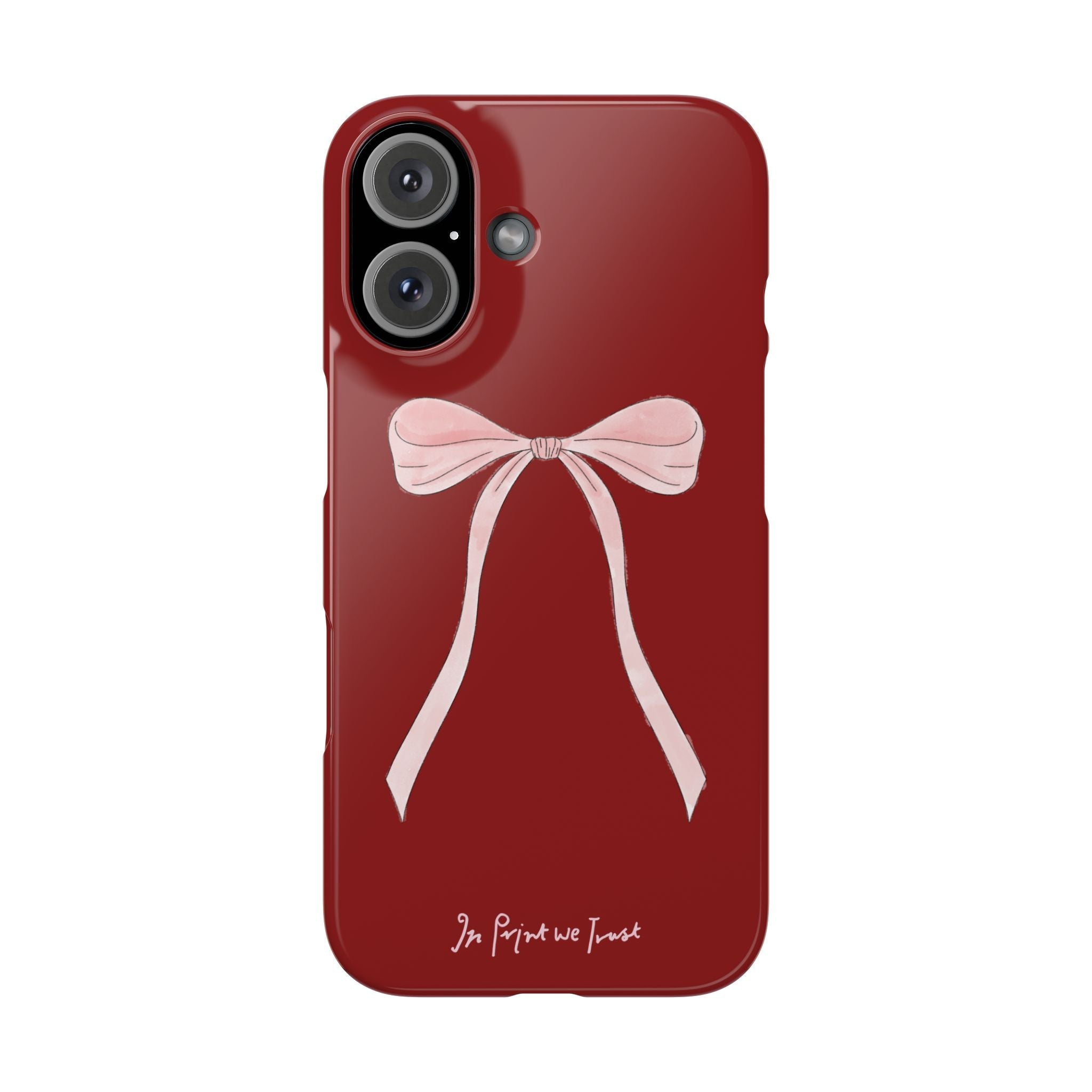 red ribbon iPhone case - In Print We Trust