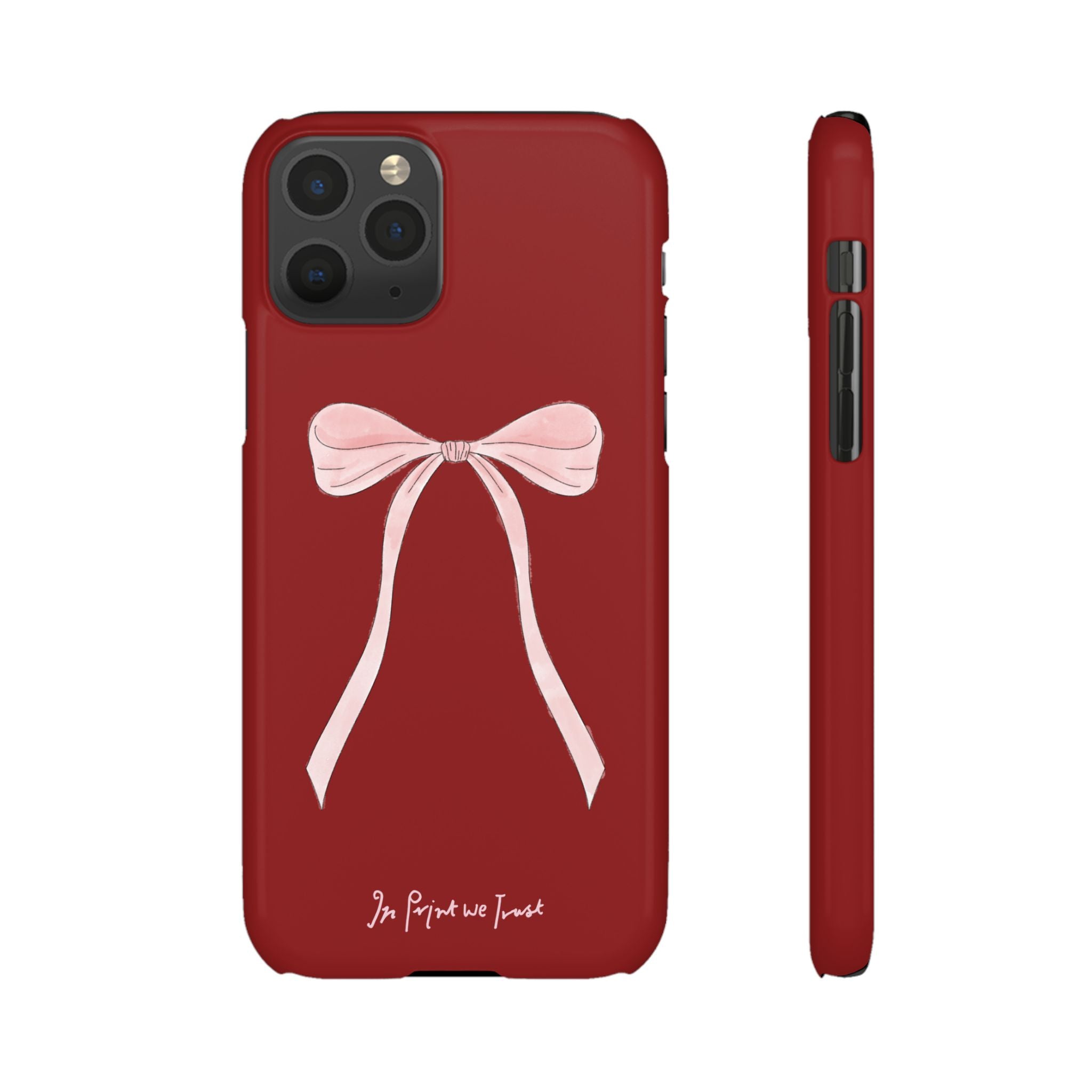 red ribbon iPhone case - In Print We Trust