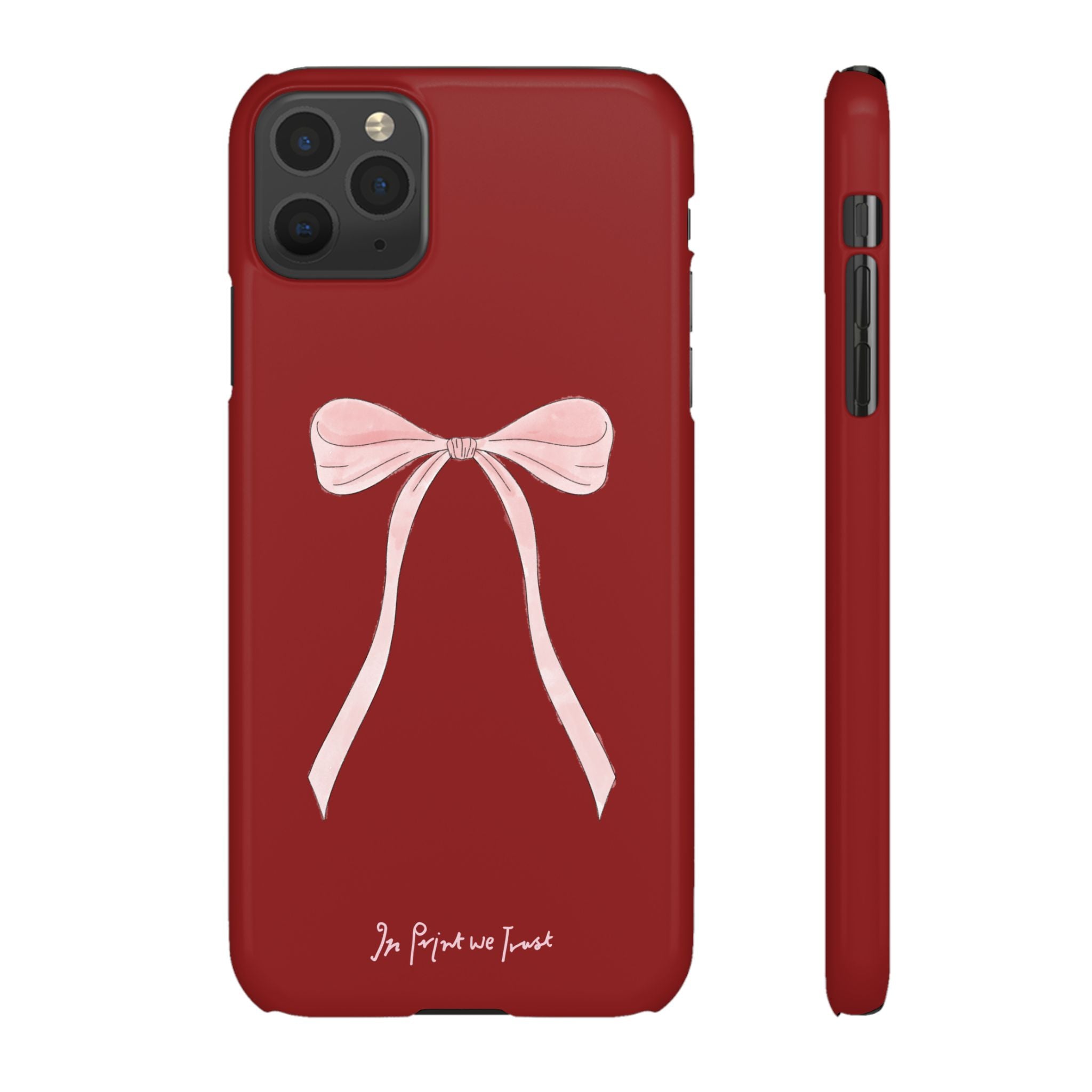 red ribbon iPhone case - In Print We Trust