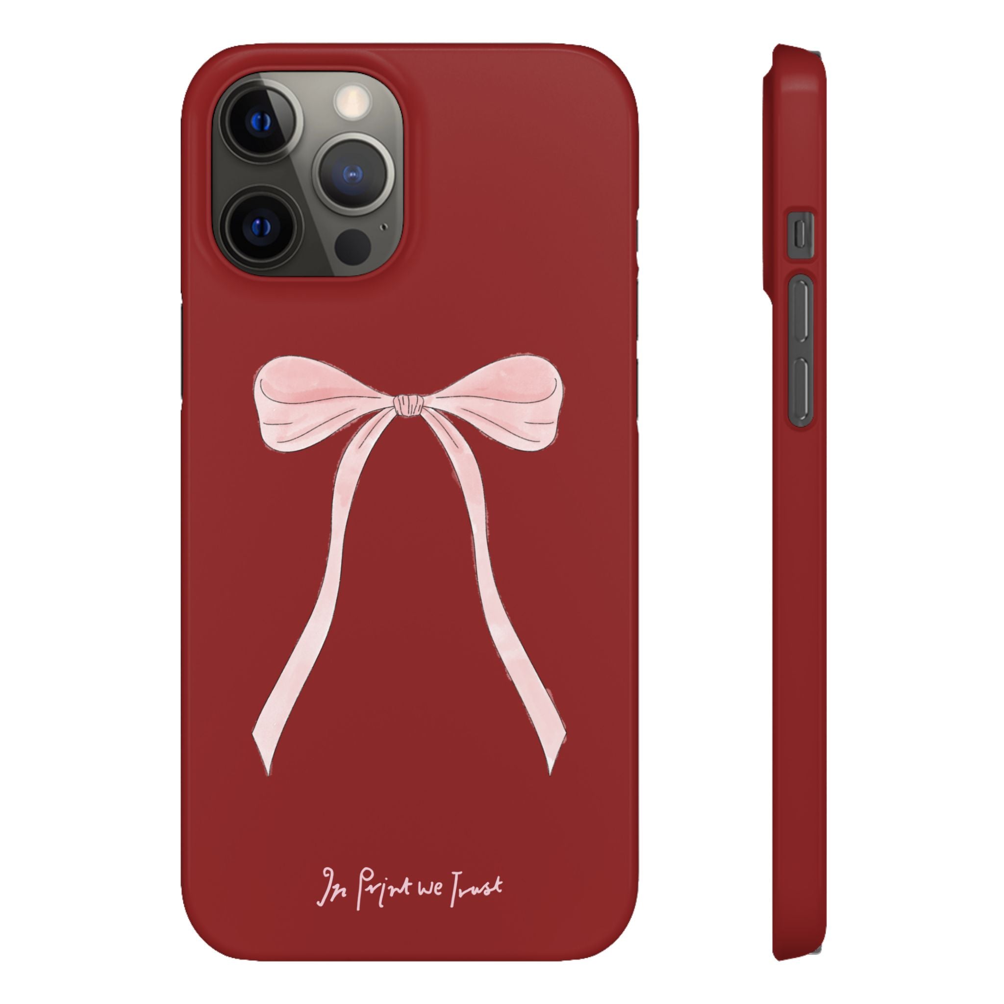 red ribbon iPhone case - In Print We Trust