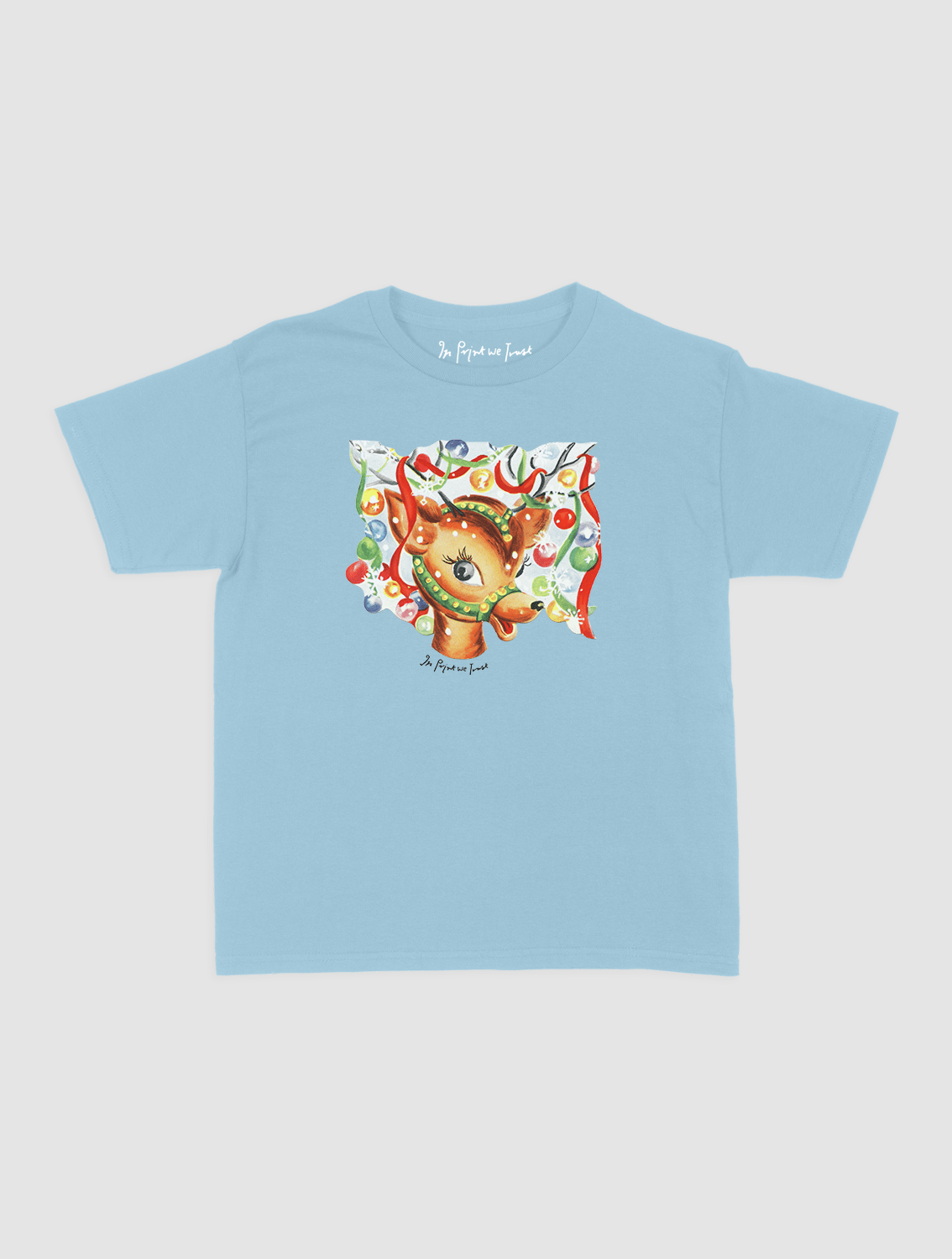 reindeer baby tee - In Print We Trust