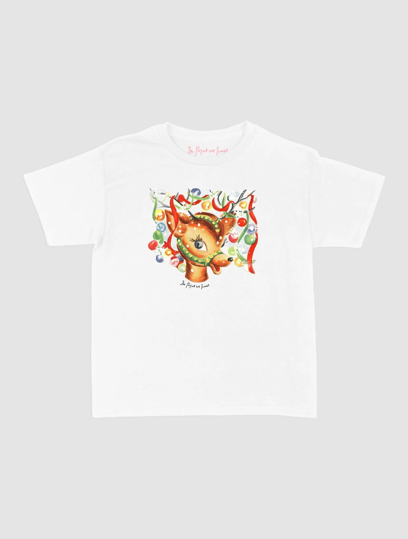 reindeer baby tee - In Print We Trust