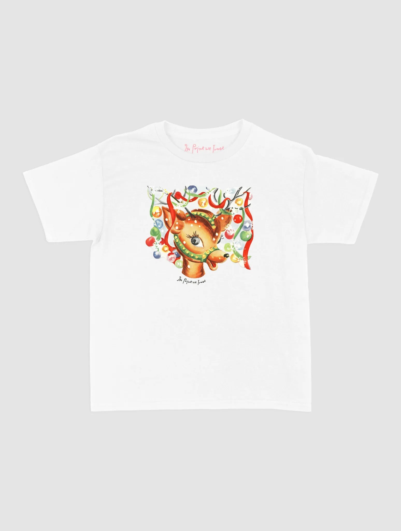 reindeer baby tee - In Print We Trust