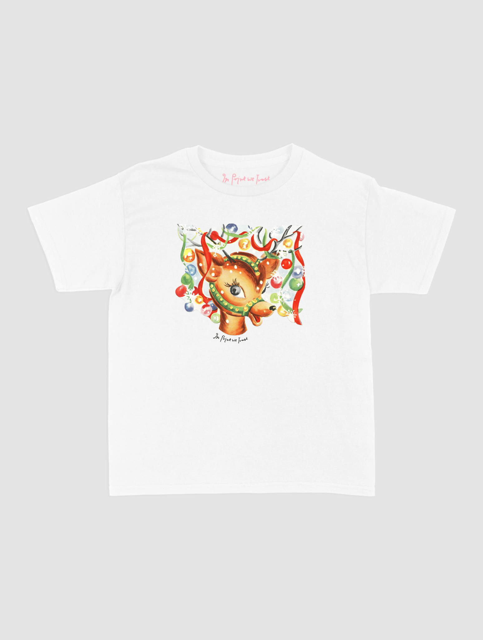reindeer baby tee - In Print We Trust