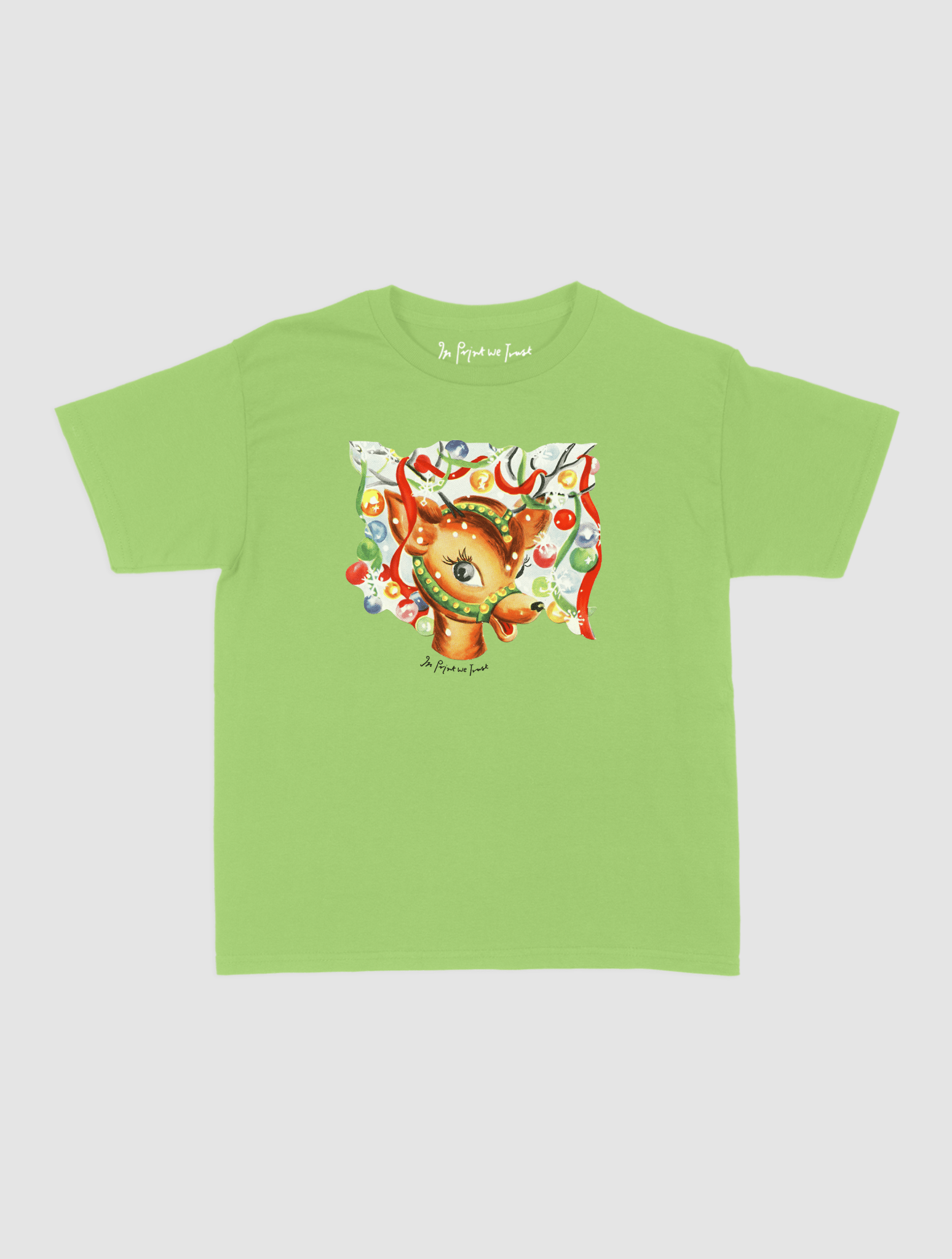 reindeer baby tee - In Print We Trust
