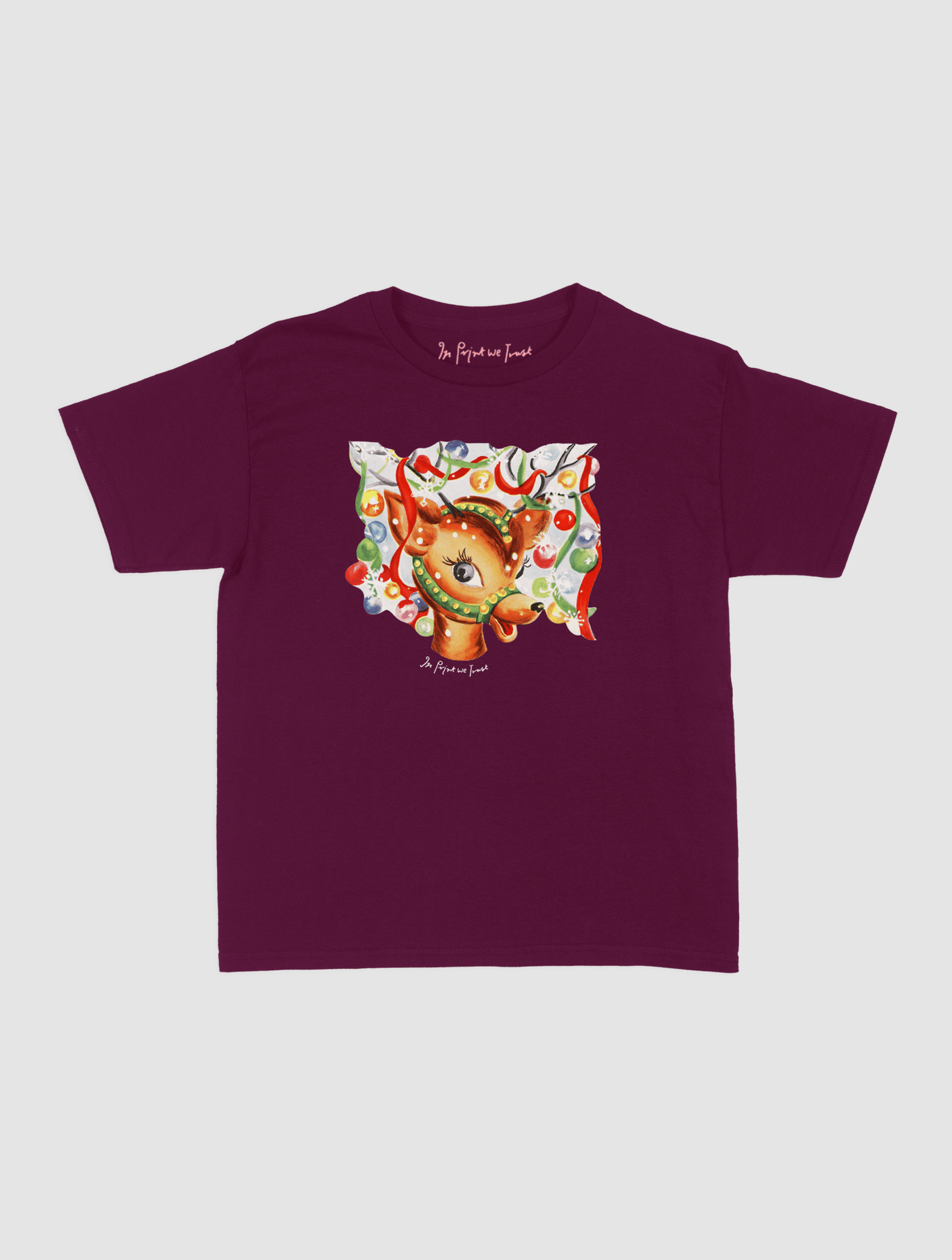 reindeer baby tee - In Print We Trust