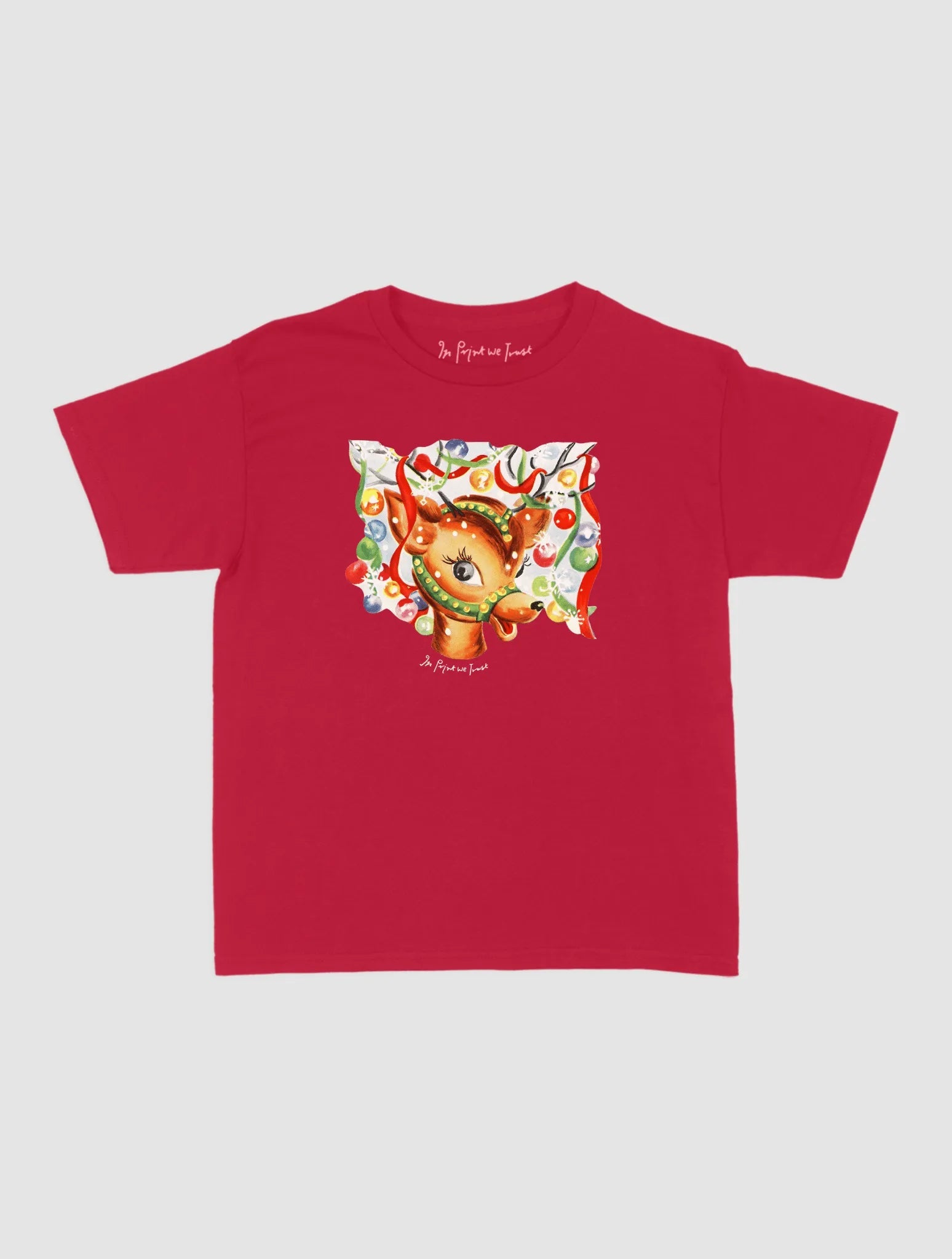 reindeer baby tee - In Print We Trust