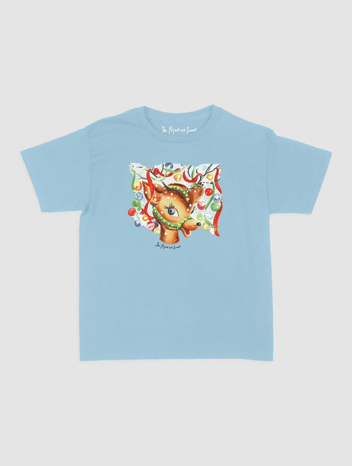 reindeer baby tee - In Print We Trust