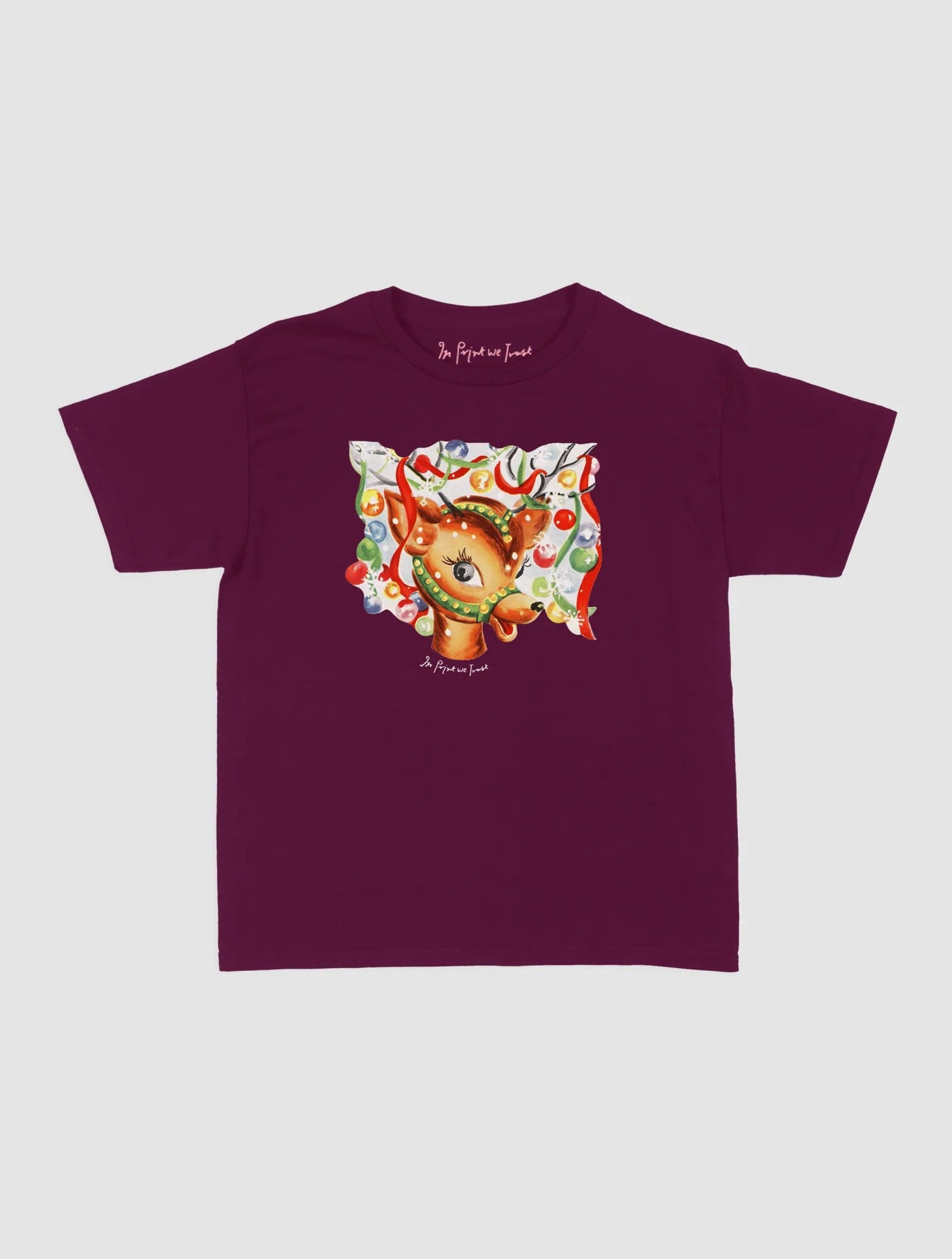 reindeer baby tee - In Print We Trust
