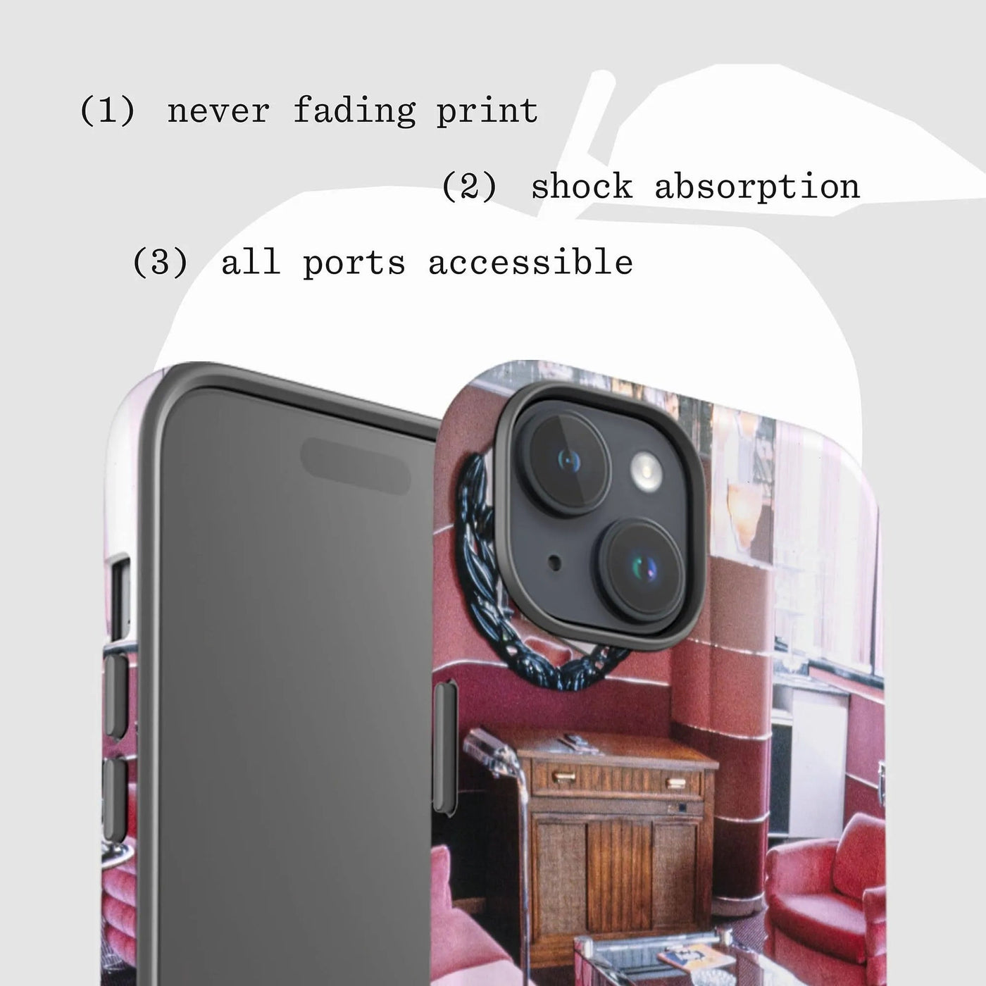 relax tough iPhone case - In Print We Trust