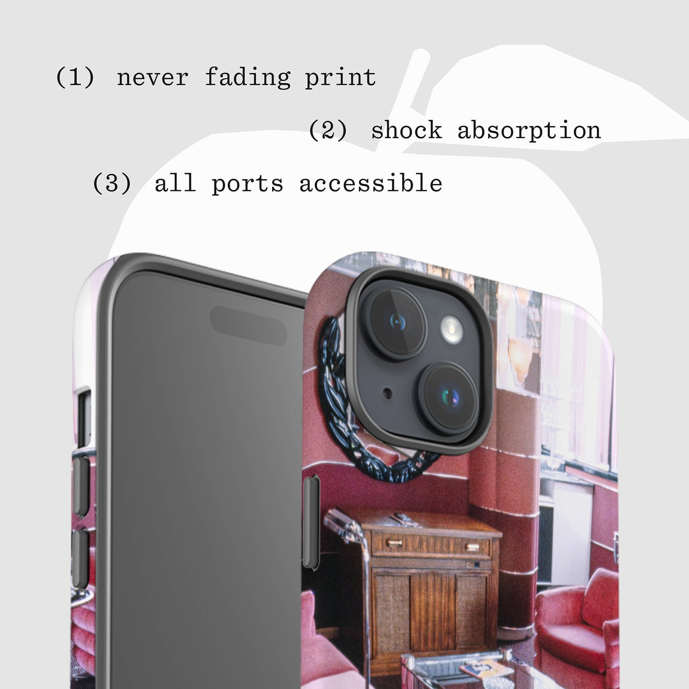 relax tough iPhone case - In Print We Trust