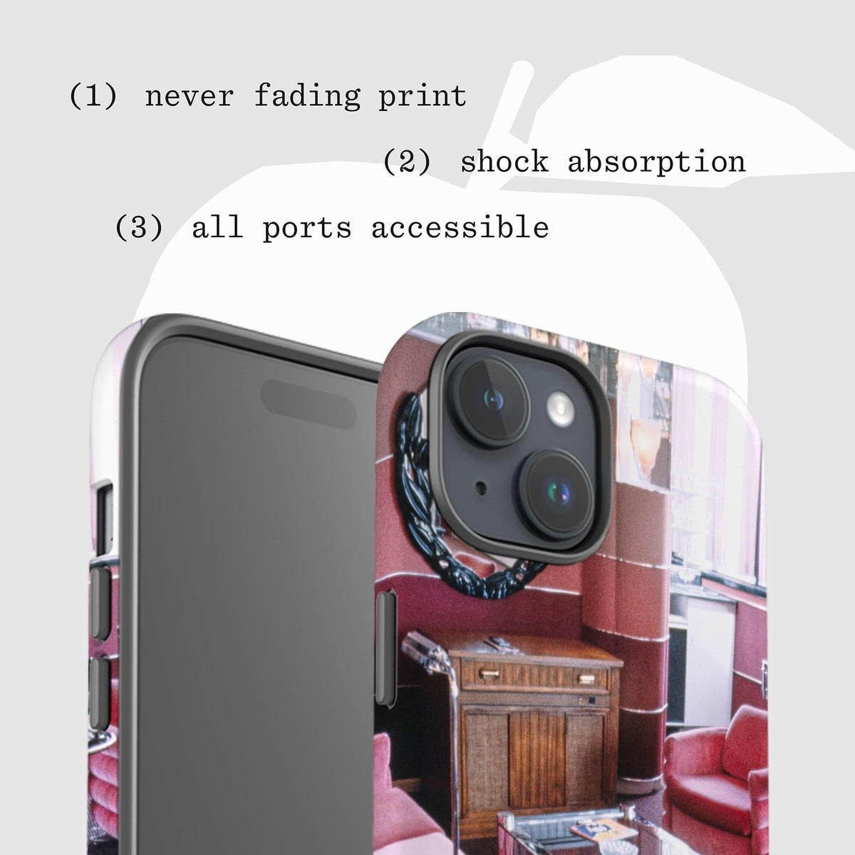 relax tough iPhone case - In Print We Trust