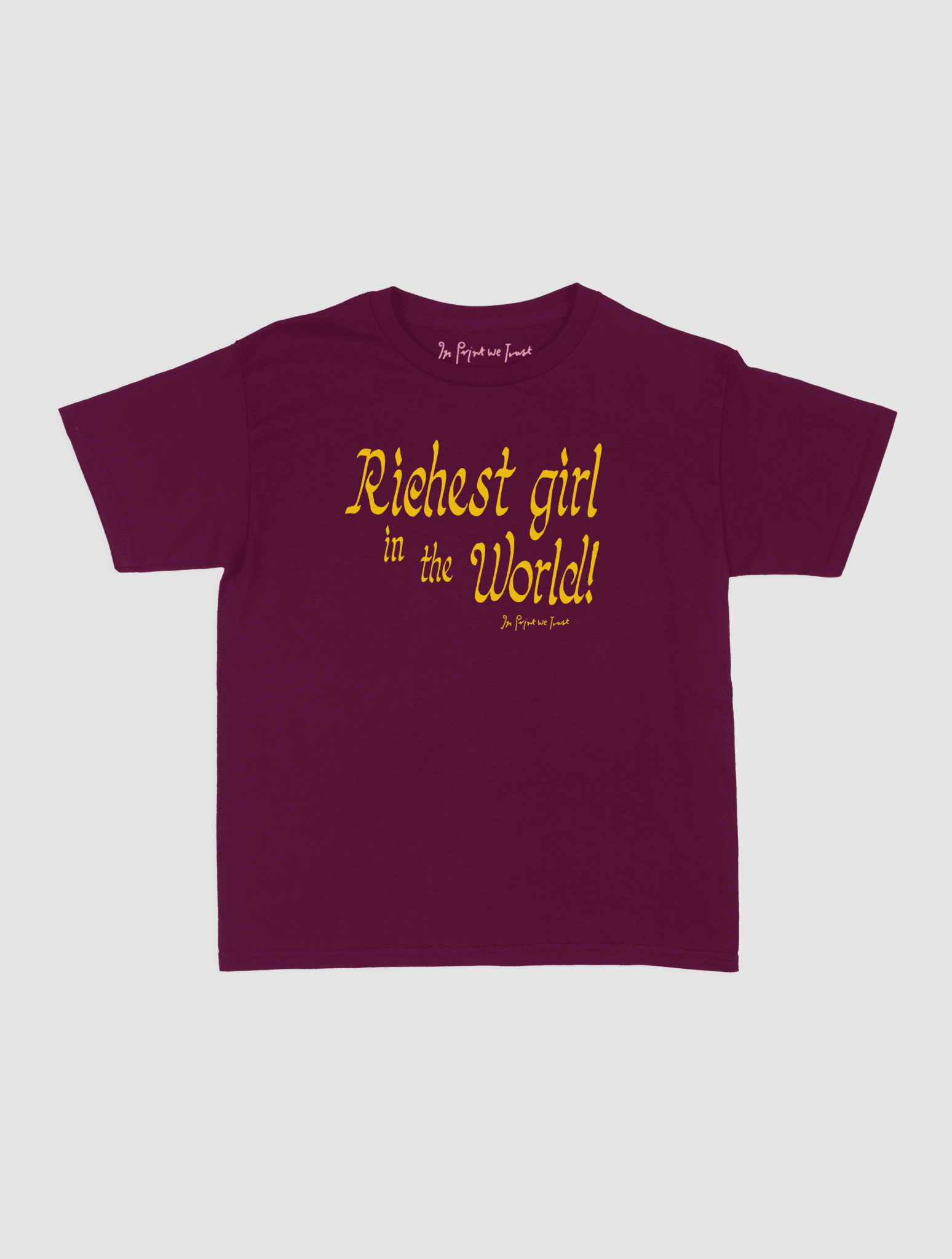 richest girl baby tee - In Print We Trust
