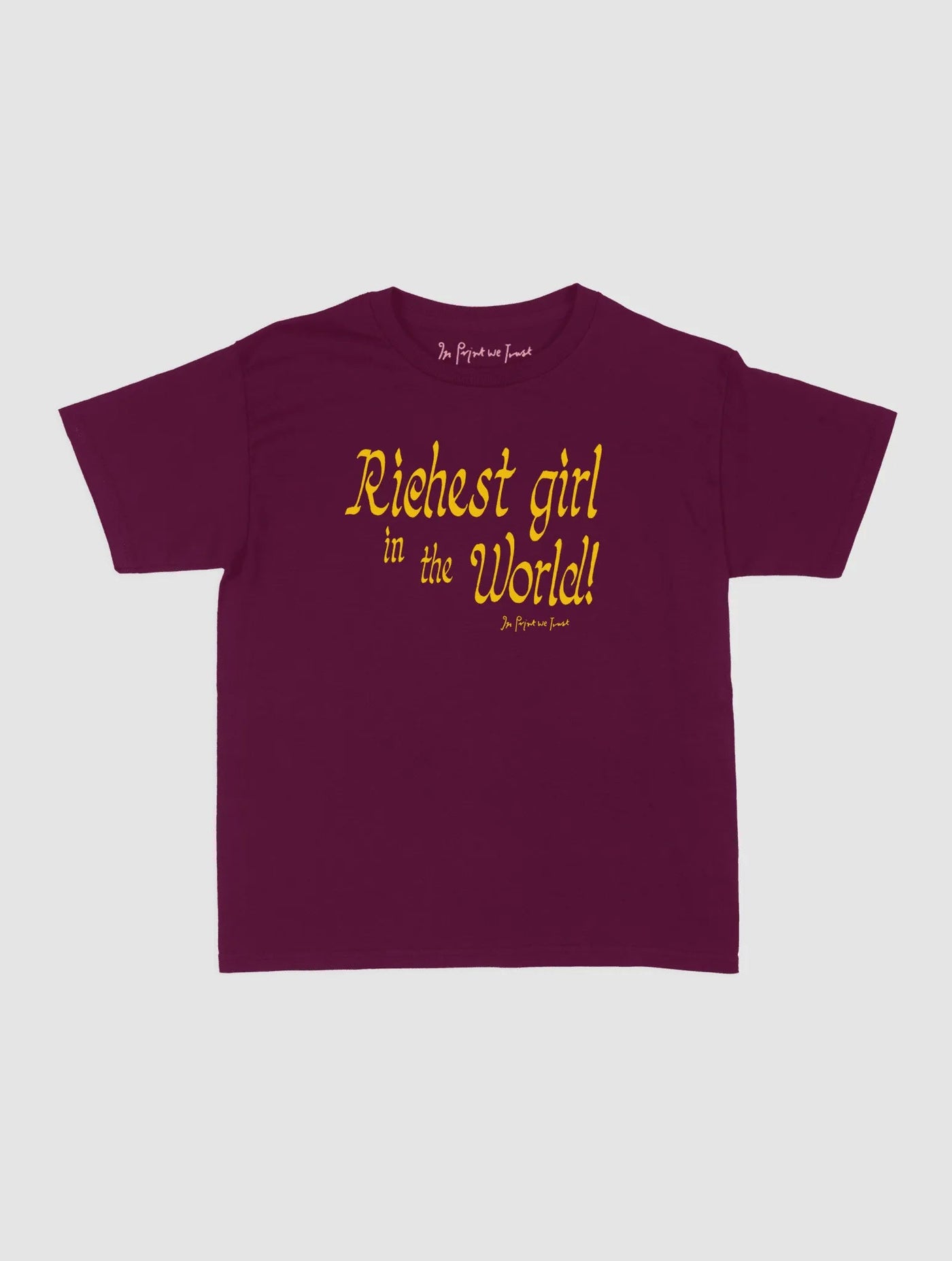 richest girl baby tee - In Print We Trust