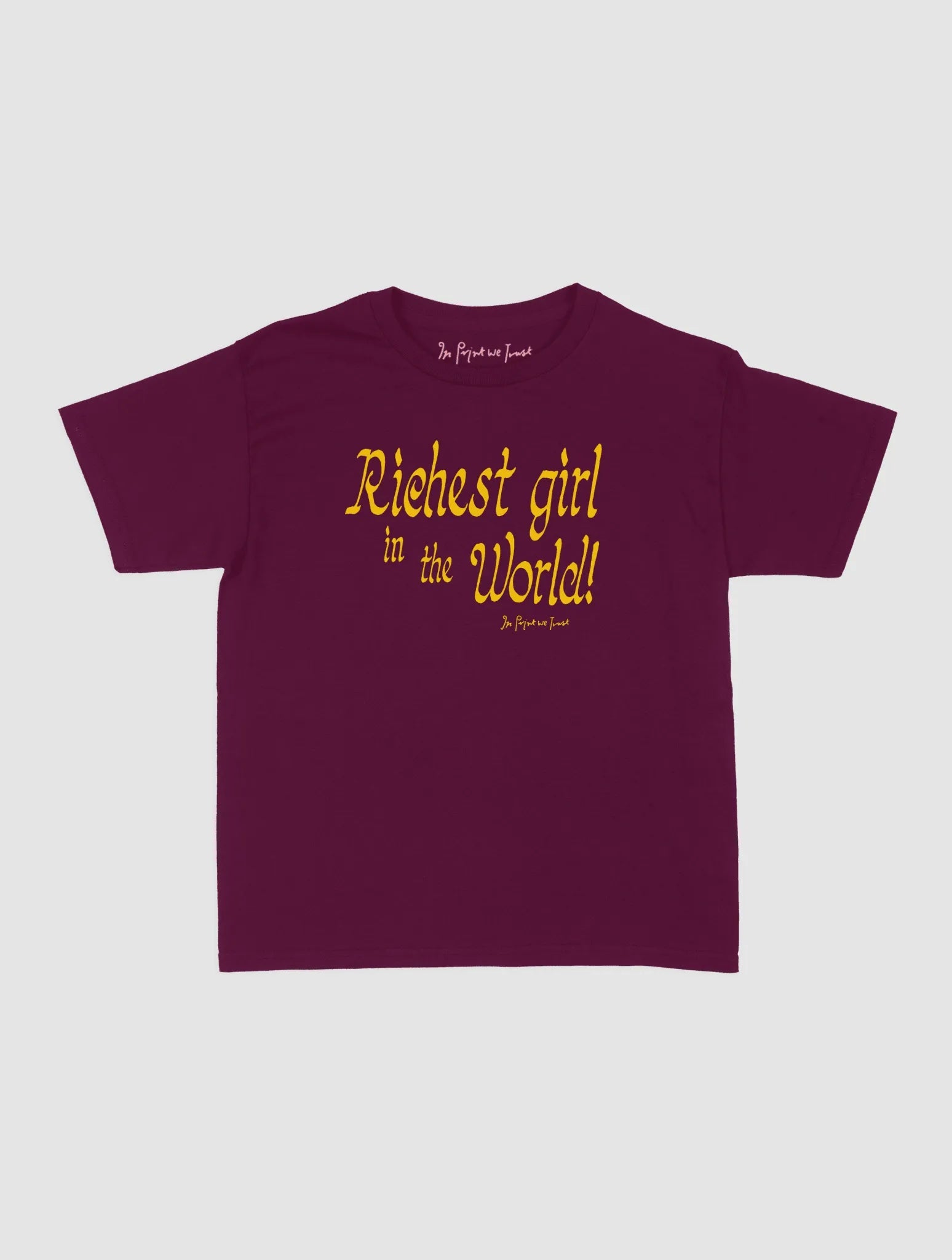 richest girl baby tee - In Print We Trust