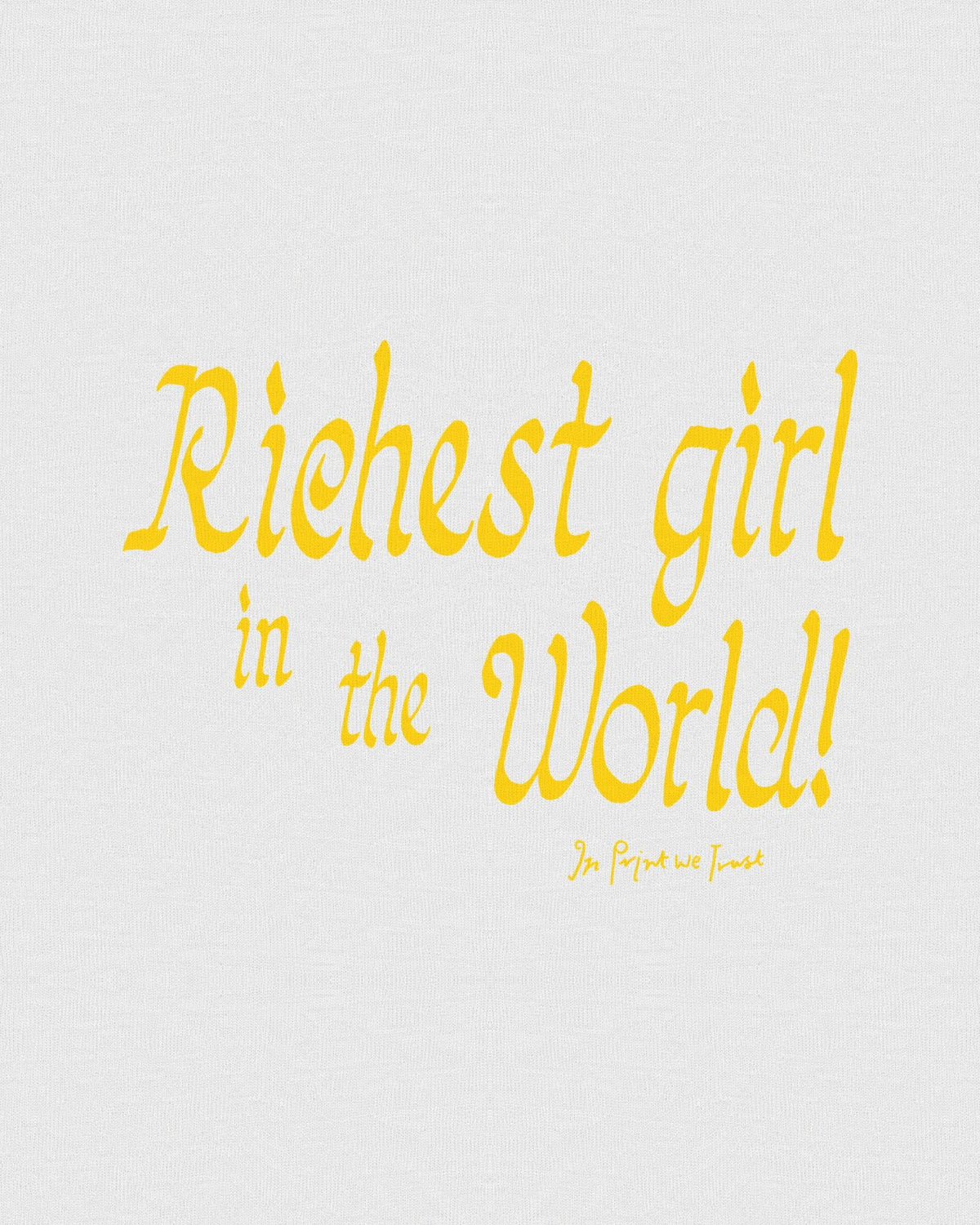 richest girl baby tee - In Print We Trust