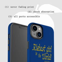 richest girl tough iPhone case - In Print We Trust