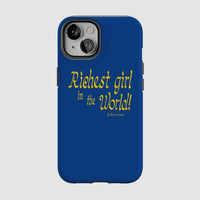 richest girl tough iPhone case - In Print We Trust