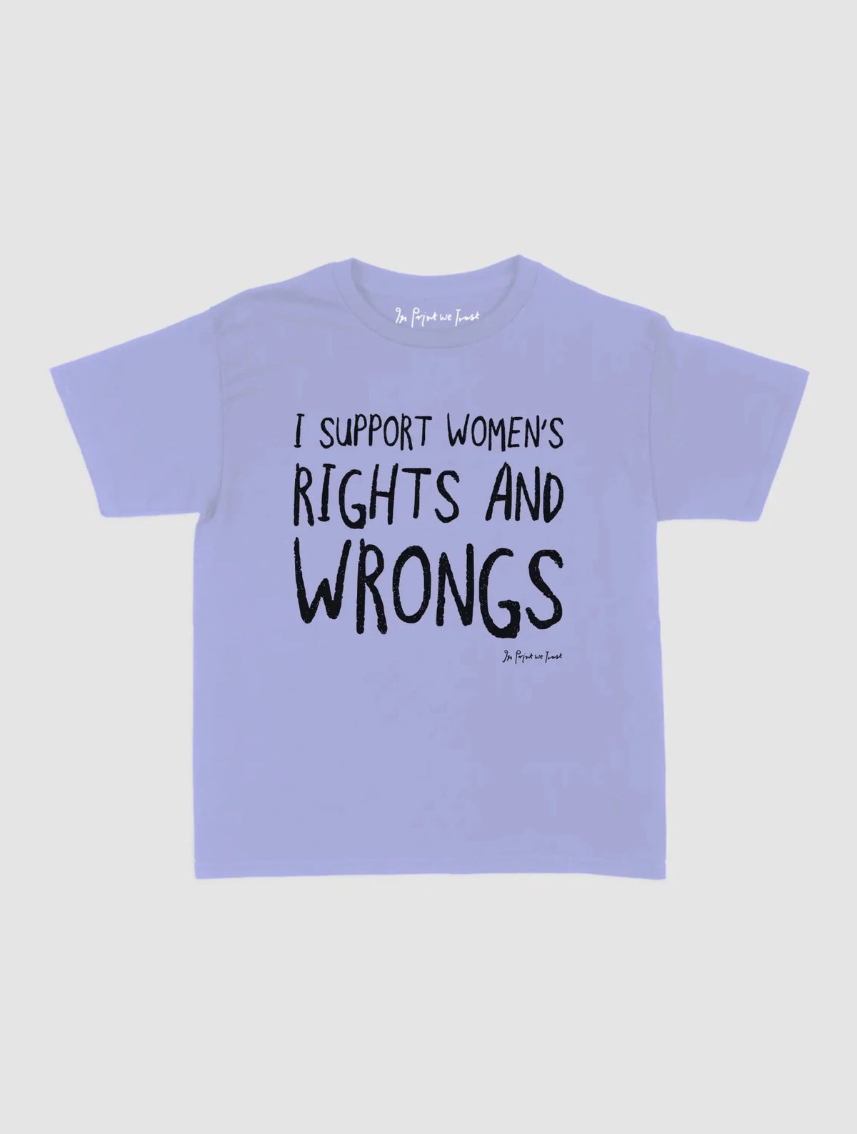 rights and wrongs baby tee - In Print We Trust