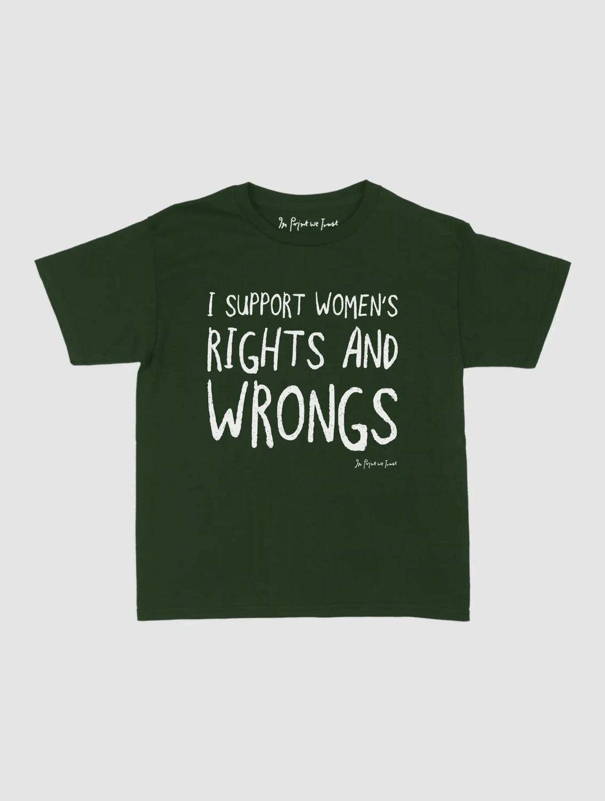rights and wrongs baby tee - In Print We Trust