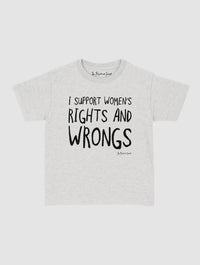 rights and wrongs baby tee - In Print We Trust