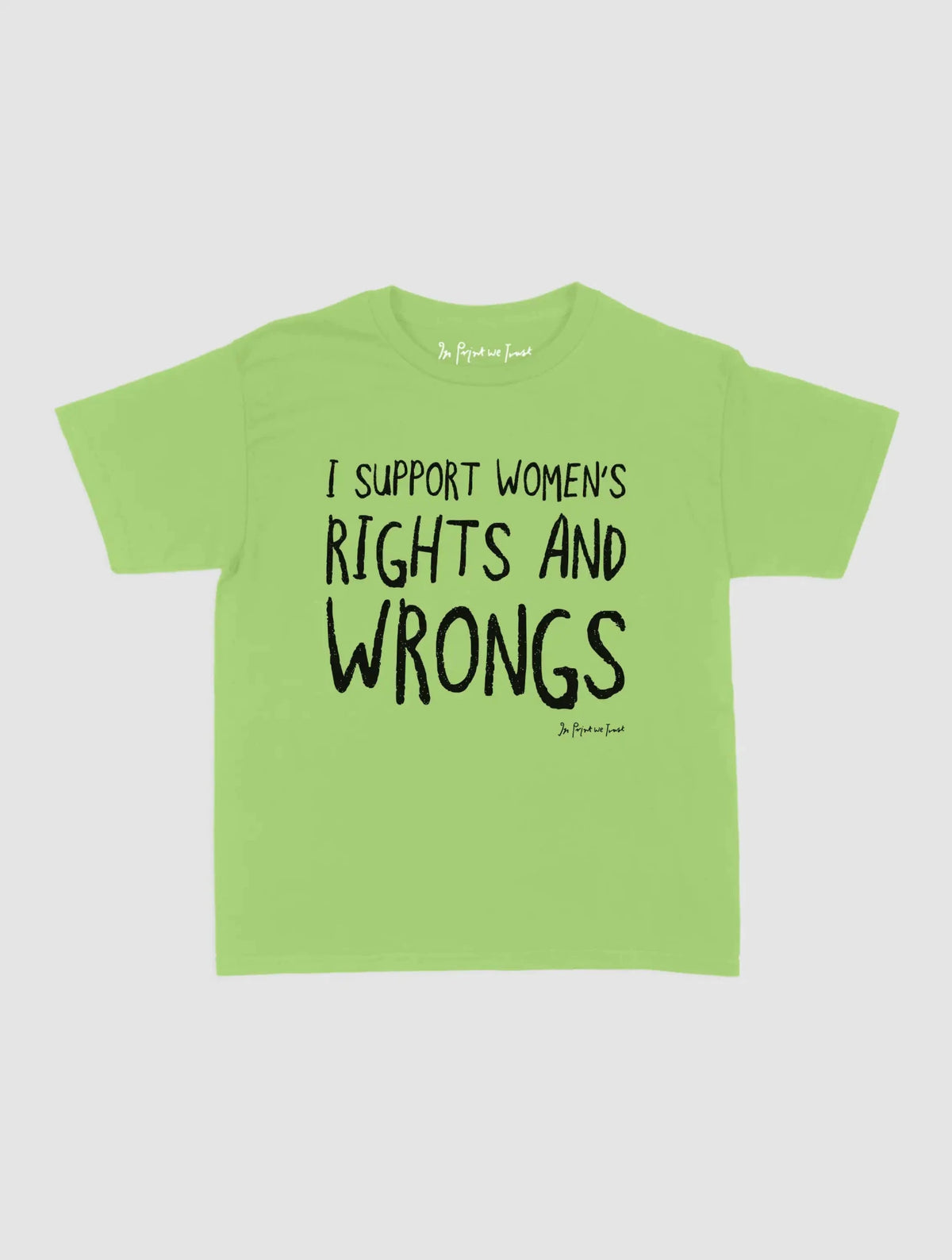 rights and wrongs baby tee - In Print We Trust