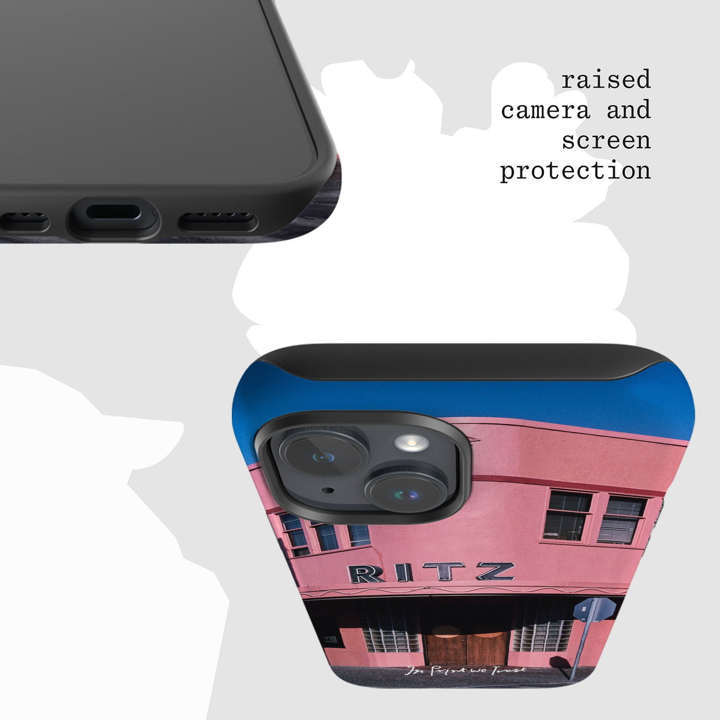 ritz tough iPhone case - In Print We Trust