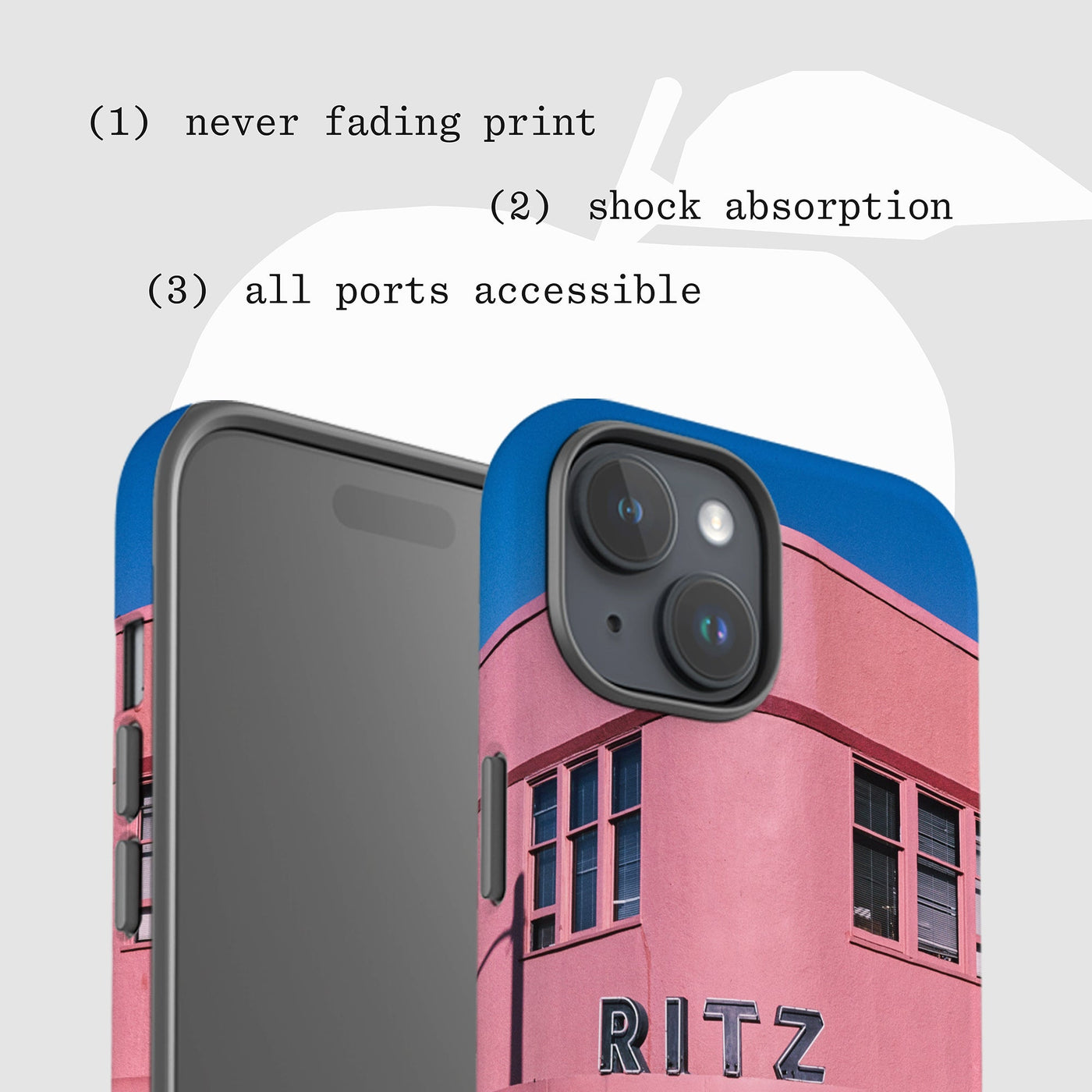 ritz tough iPhone case - In Print We Trust