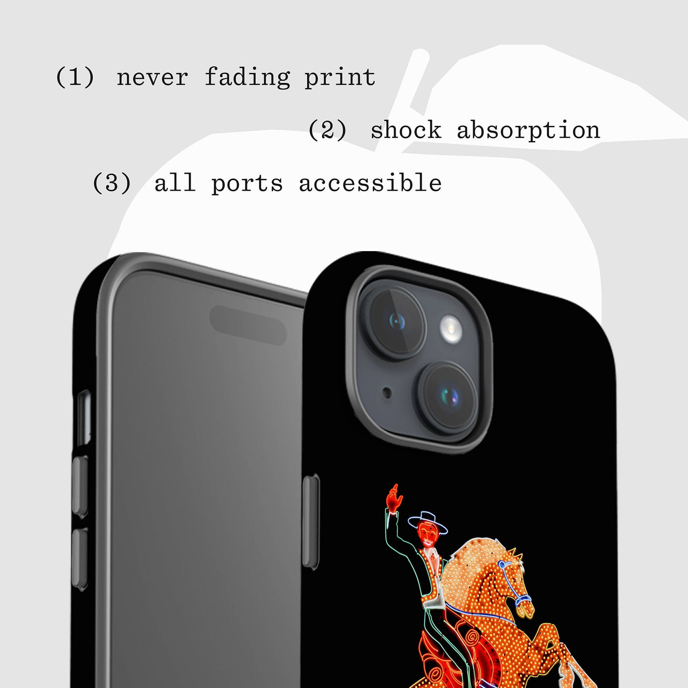 rodeo tough iPhone case - In Print We Trust