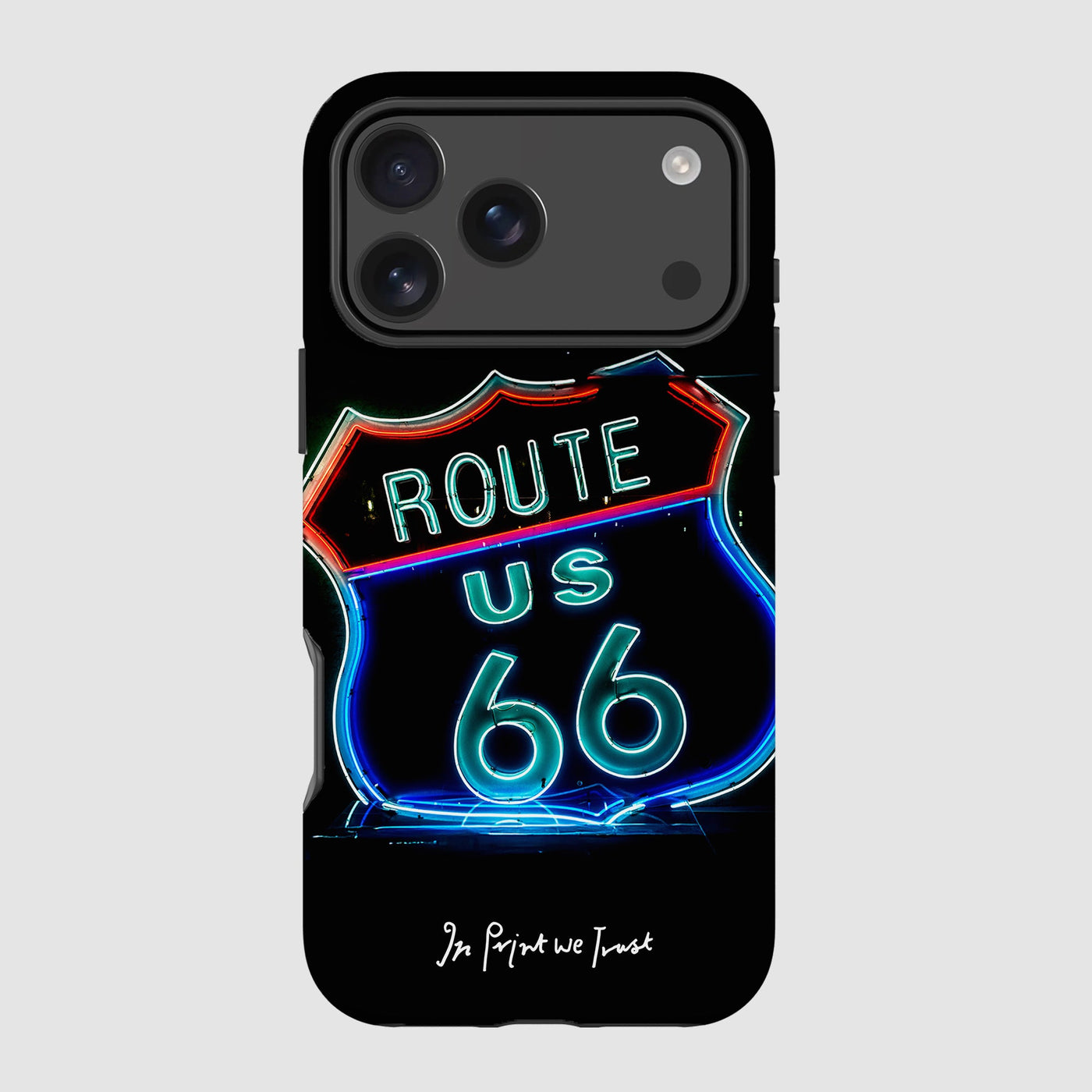 route 66 tough iPhone case - In Print We Trust