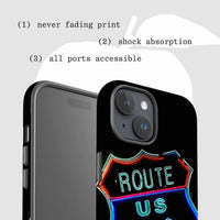route 66 tough iPhone case - In Print We Trust