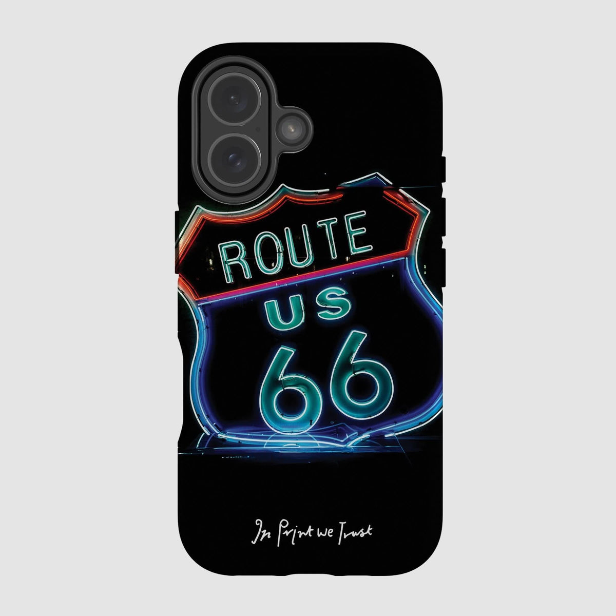route 66 tough iPhone case - In Print We Trust