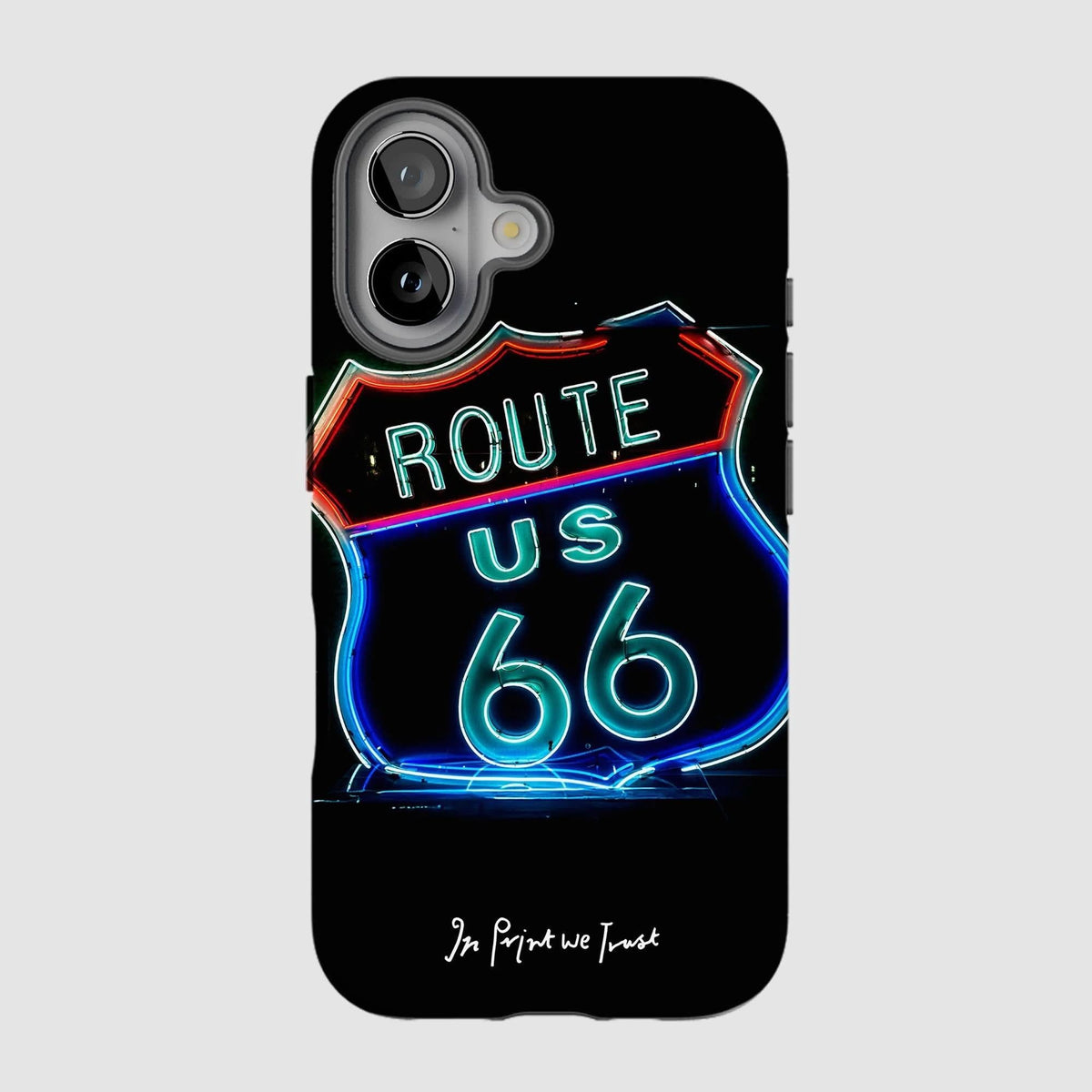 route 66 tough iPhone case - In Print We Trust