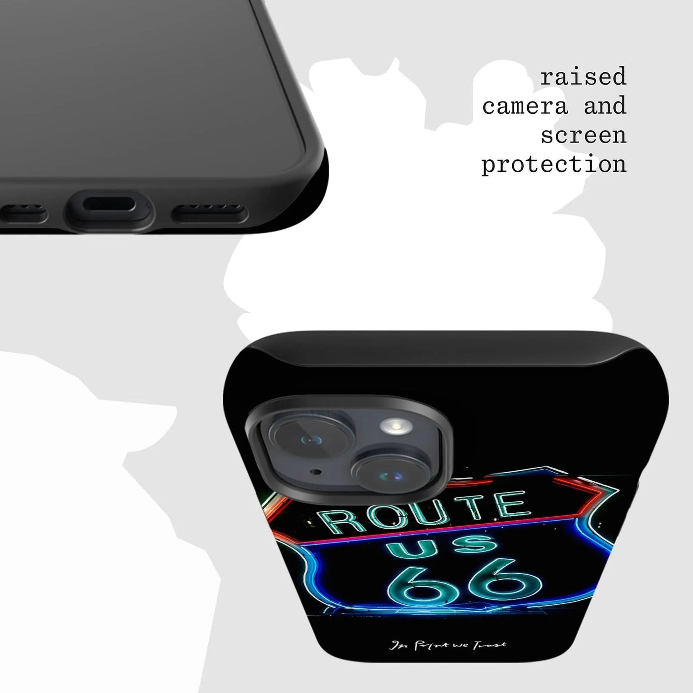 route 66 tough iPhone case - In Print We Trust