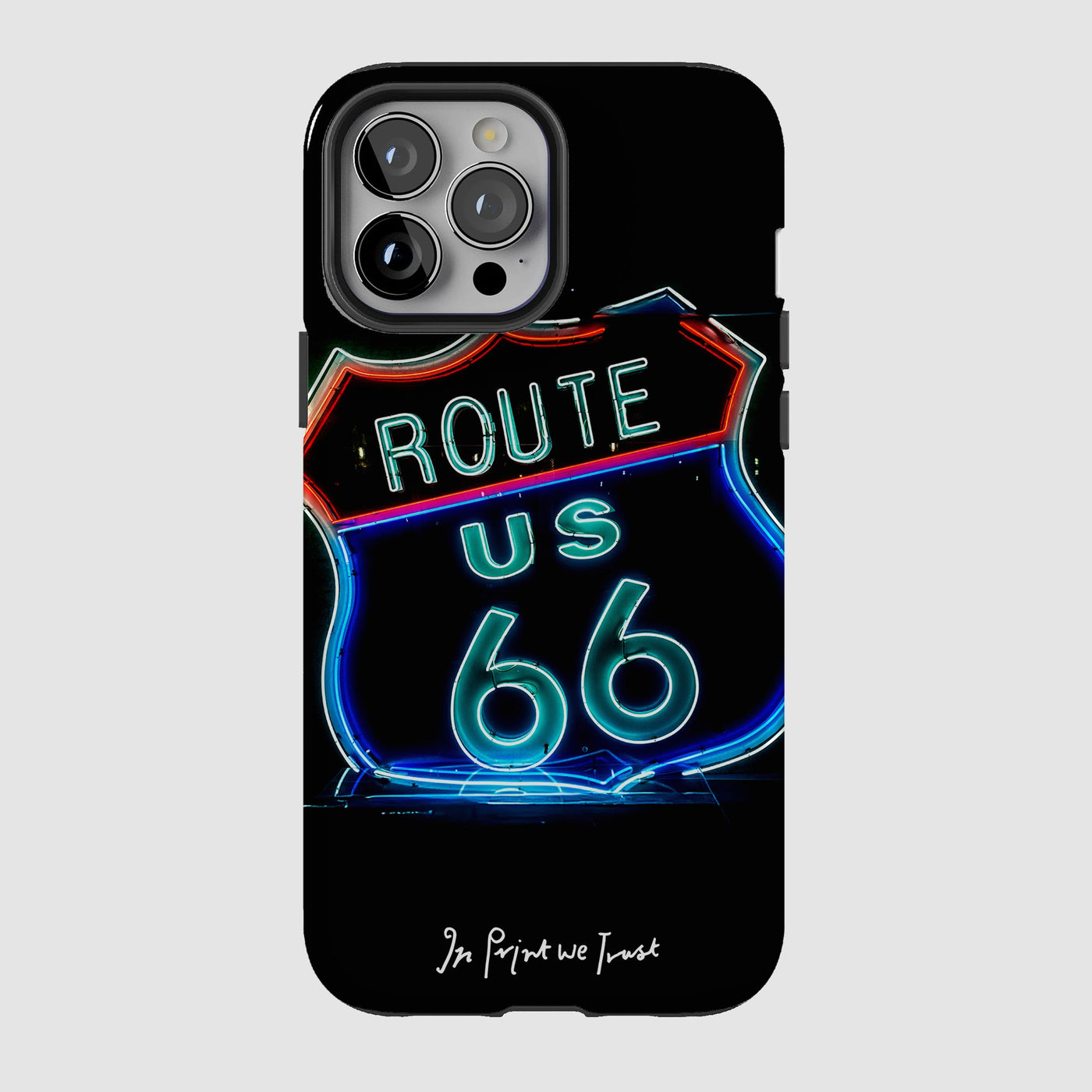 route 66 tough iPhone case - In Print We Trust