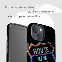 route 66 tough iPhone case - In Print We Trust