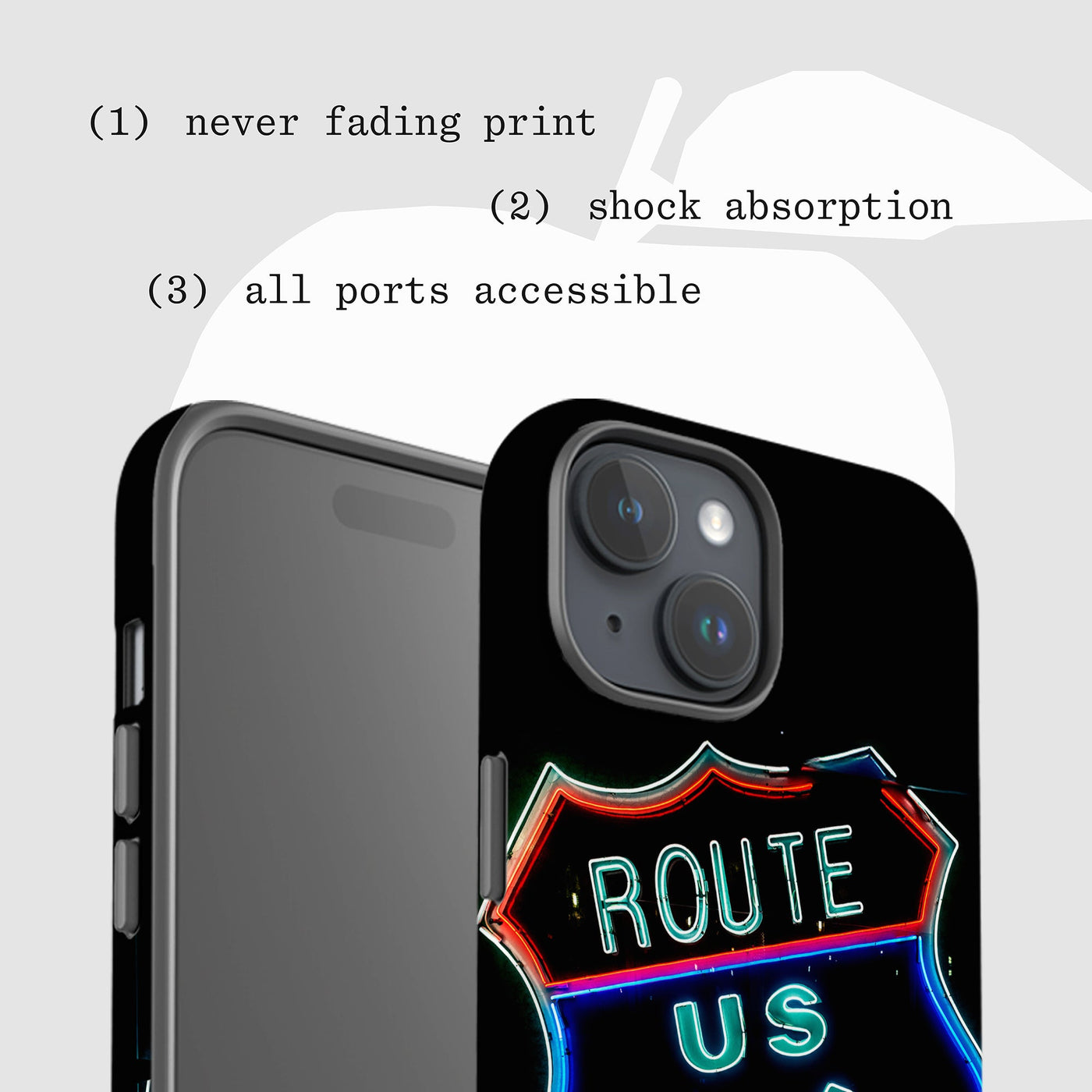 route 66 tough iPhone case - In Print We Trust