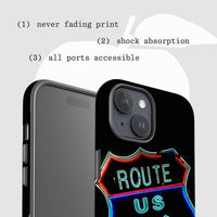 route 66 tough iPhone case - In Print We Trust