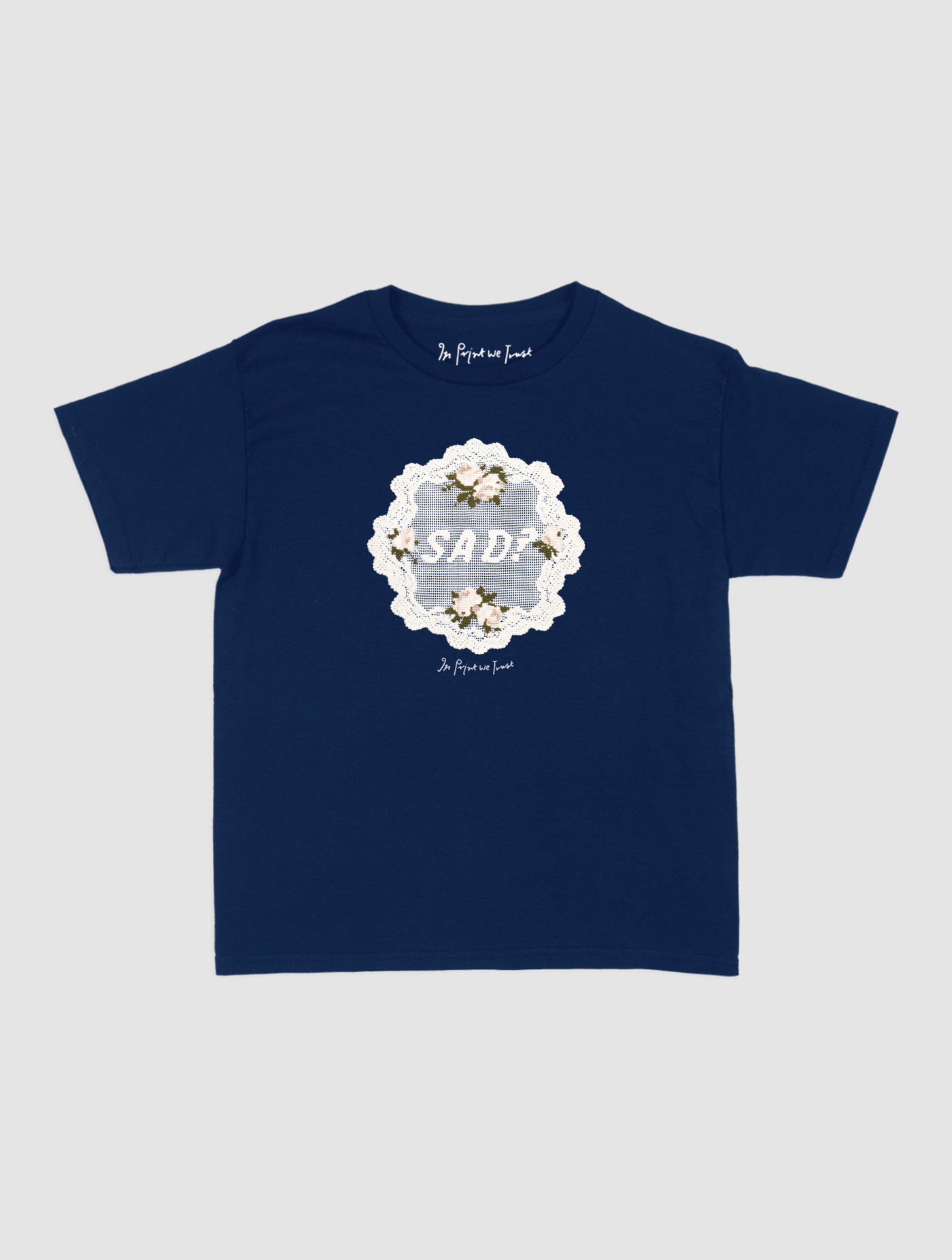 sad? crochet baby tee - In Print We Trust