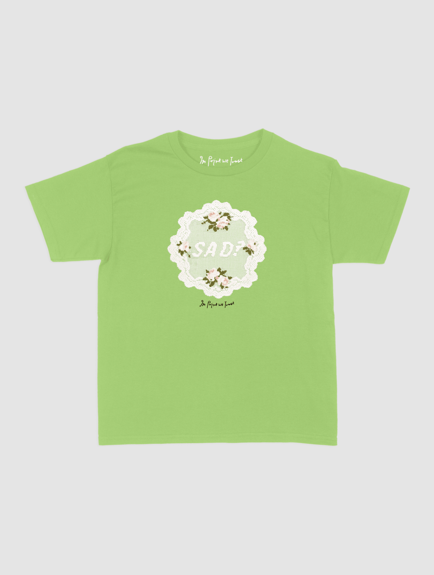 sad? crochet baby tee - In Print We Trust