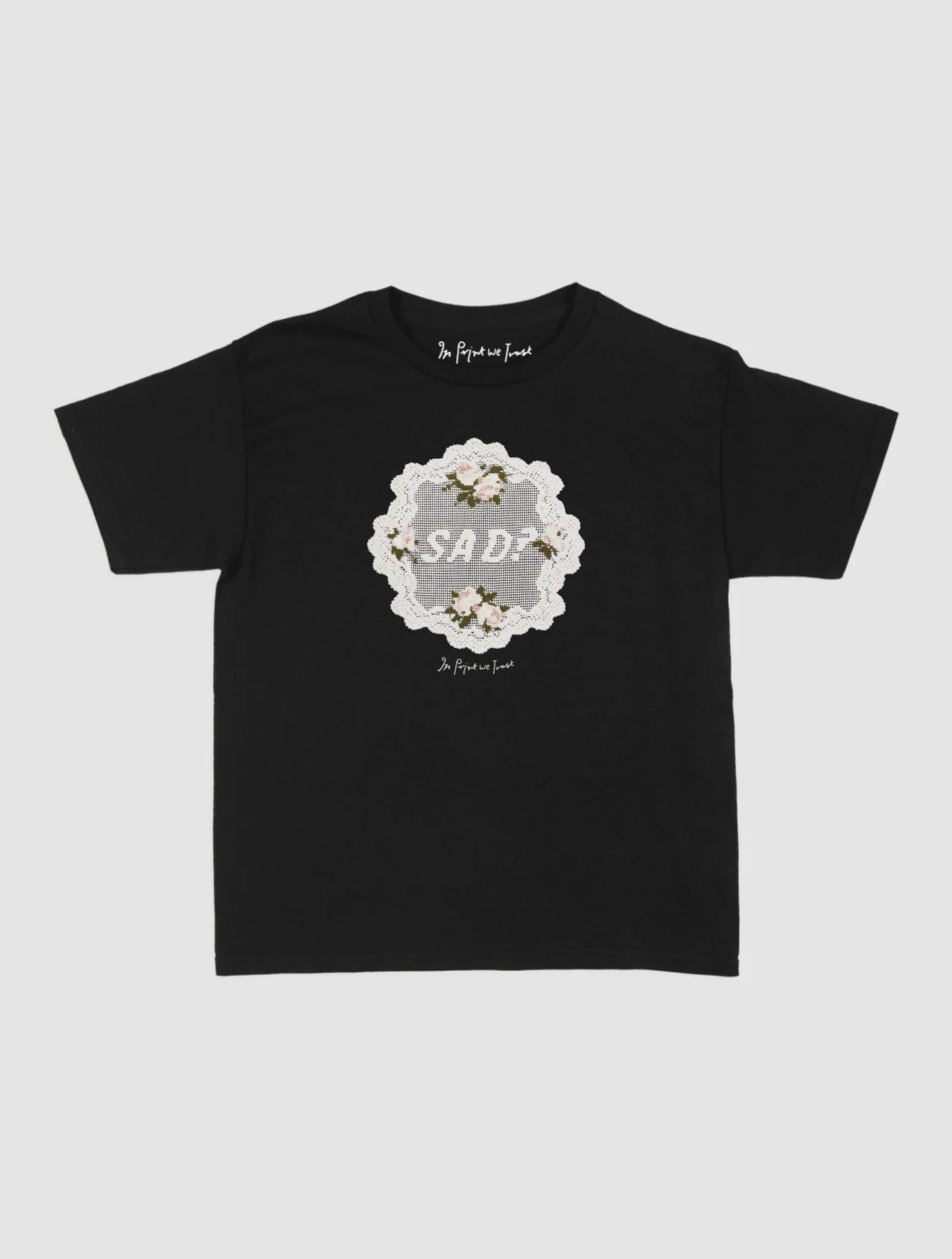sad? crochet baby tee - In Print We Trust
