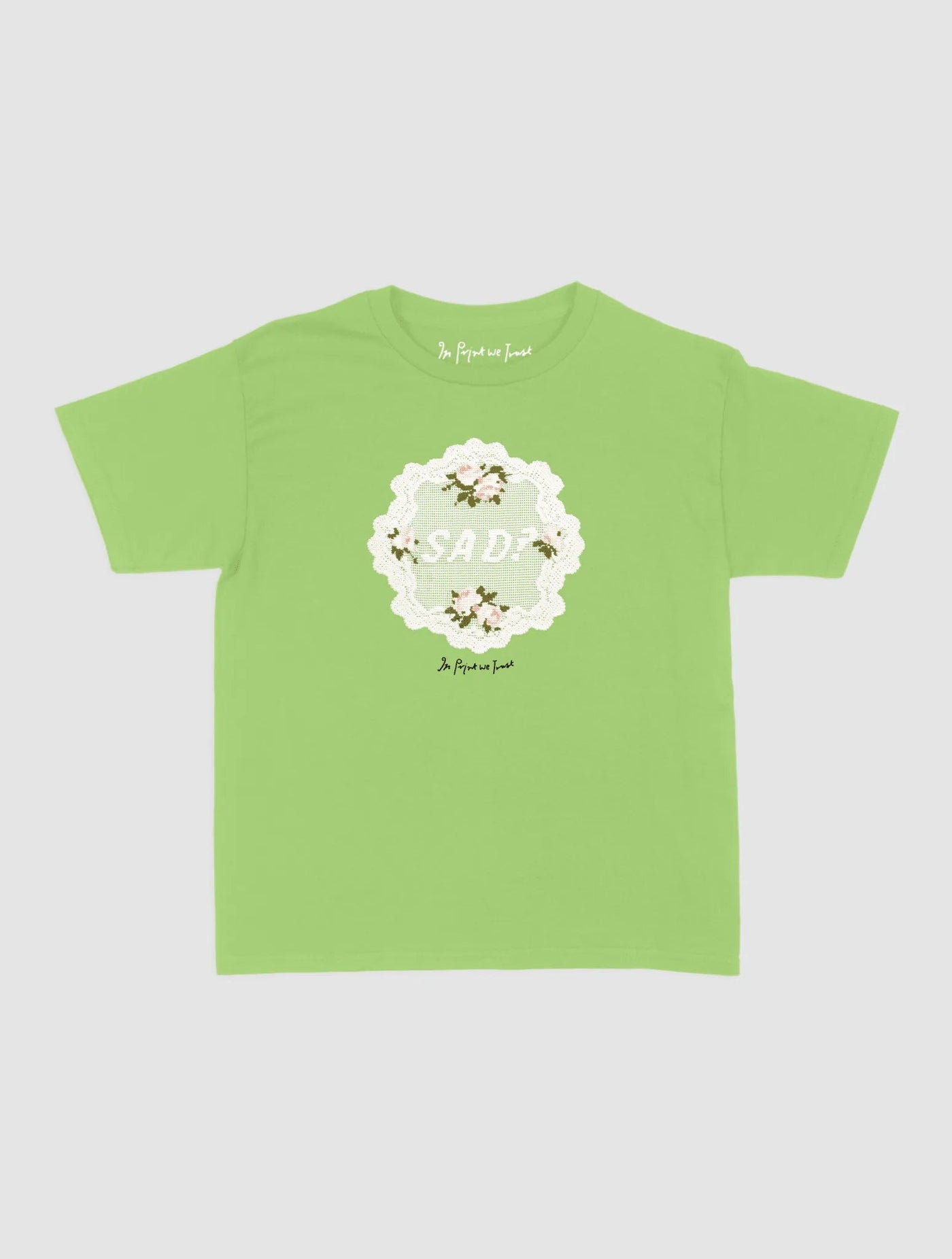 sad? crochet baby tee - In Print We Trust