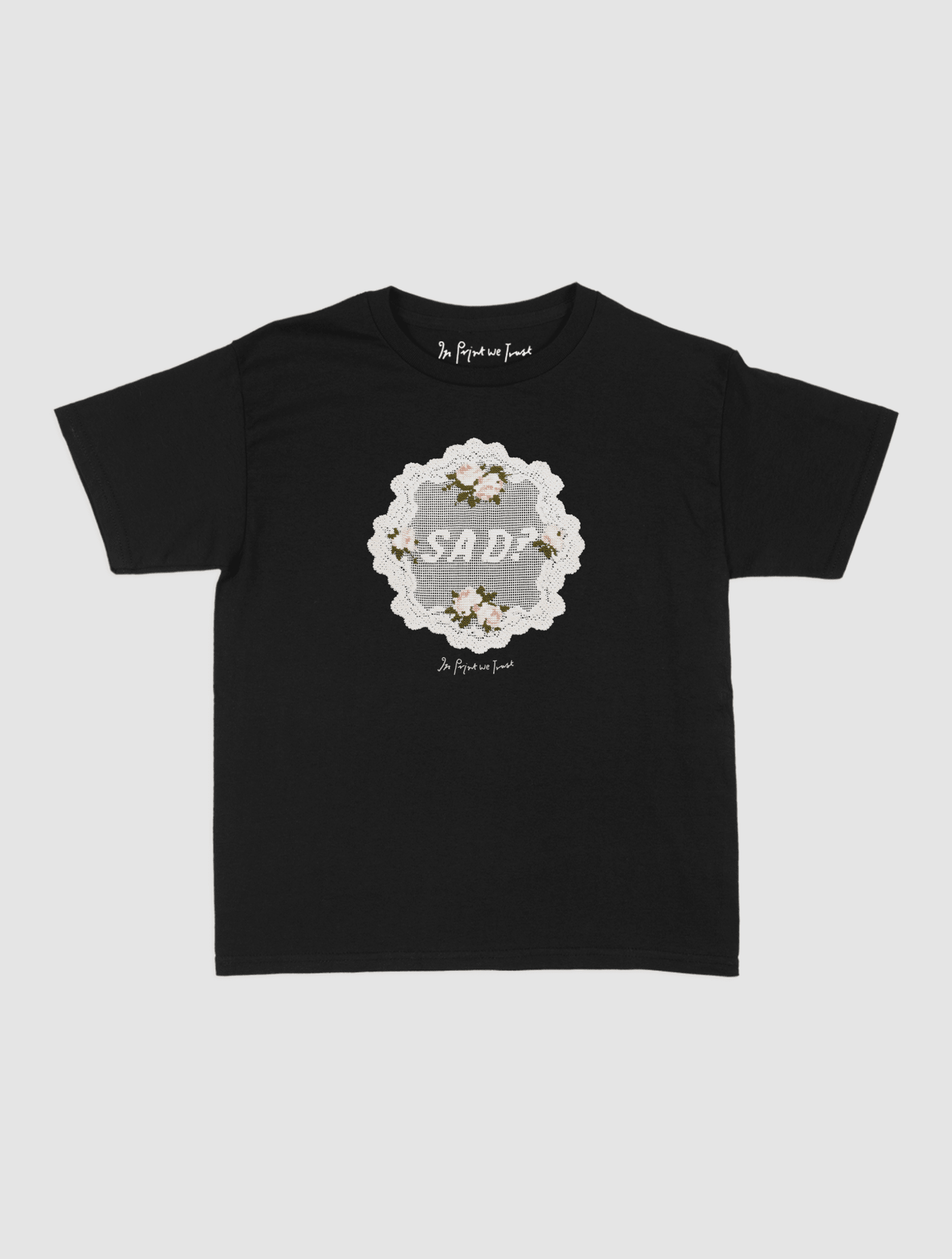 sad? crochet baby tee - In Print We Trust